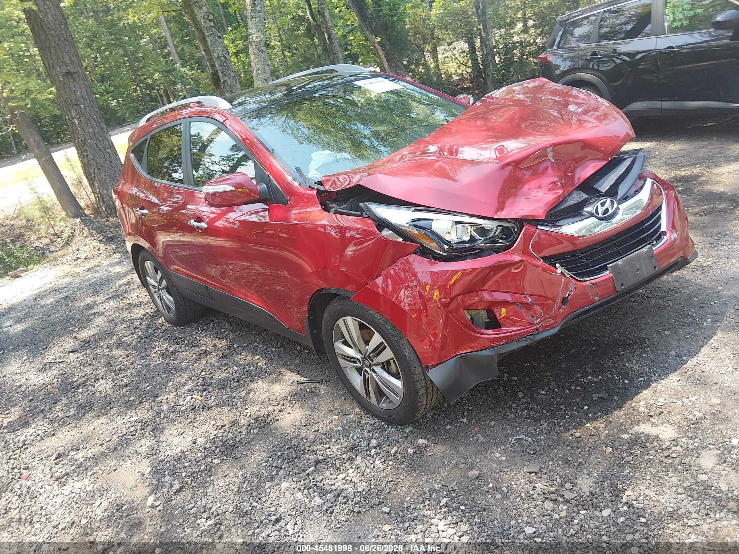 2015 Hyundai Tucson Limited Красный vin: KM8JUCAG4FU987883