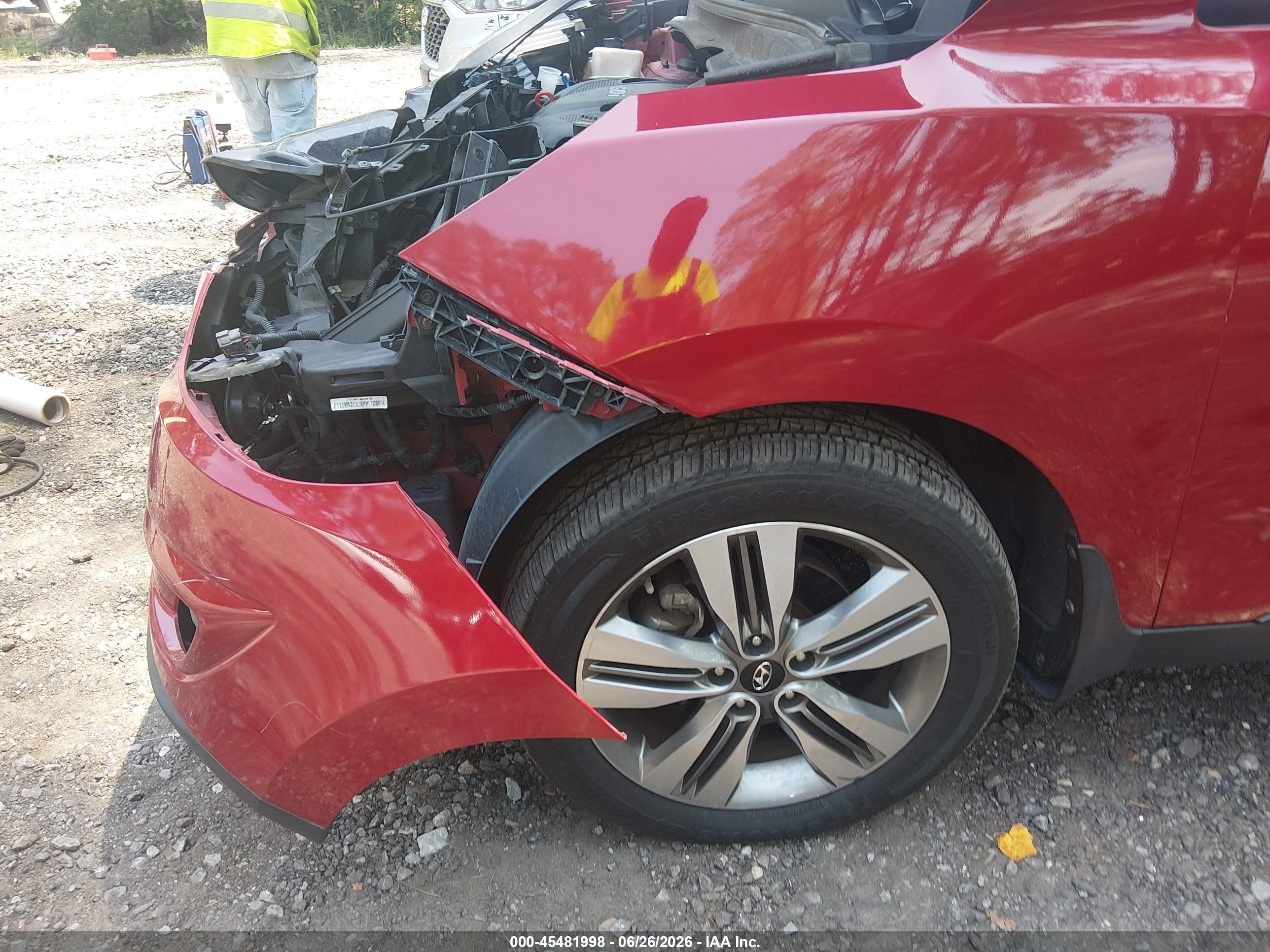 2015 Hyundai Tucson Limited Red vin: KM8JUCAG4FU987883