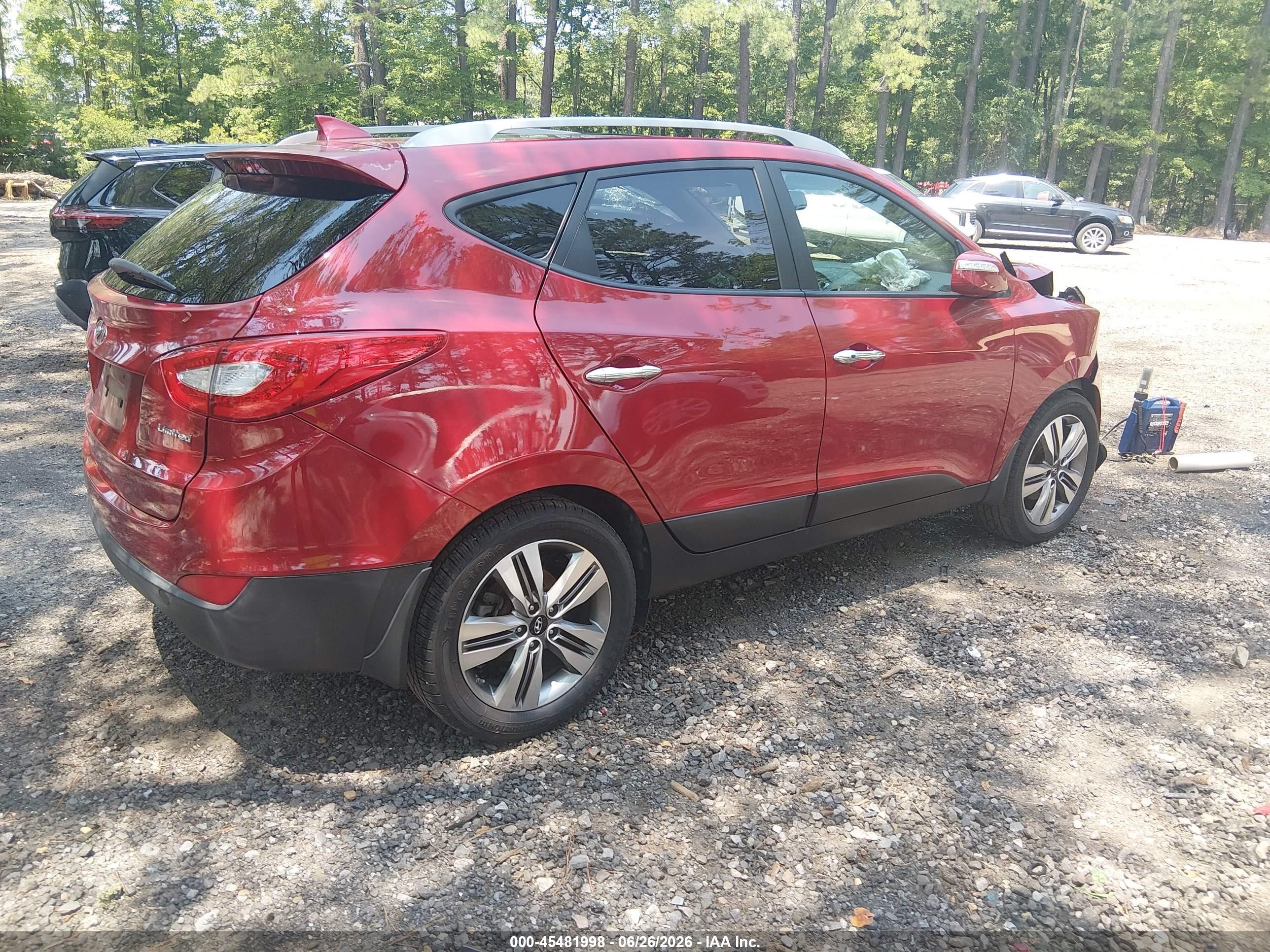 2015 Hyundai Tucson Limited Red vin: KM8JUCAG4FU987883