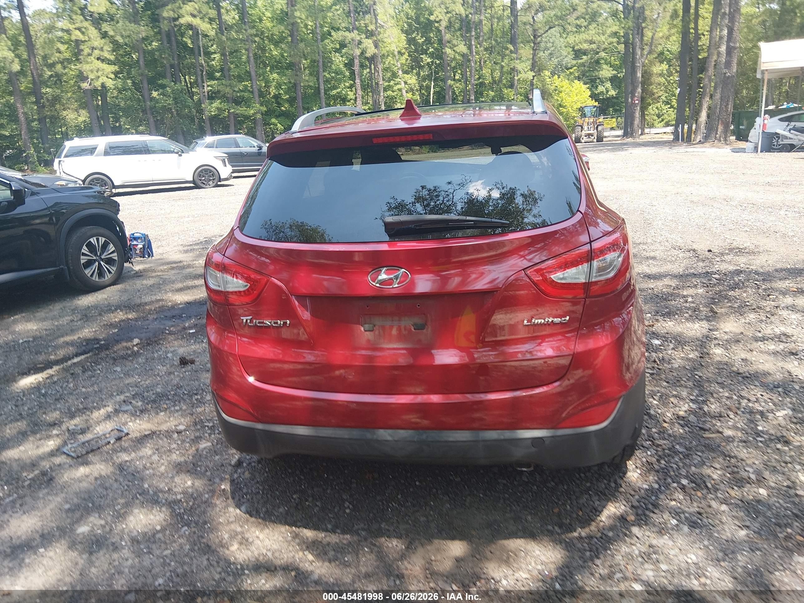 2015 Hyundai Tucson Limited Red vin: KM8JUCAG4FU987883