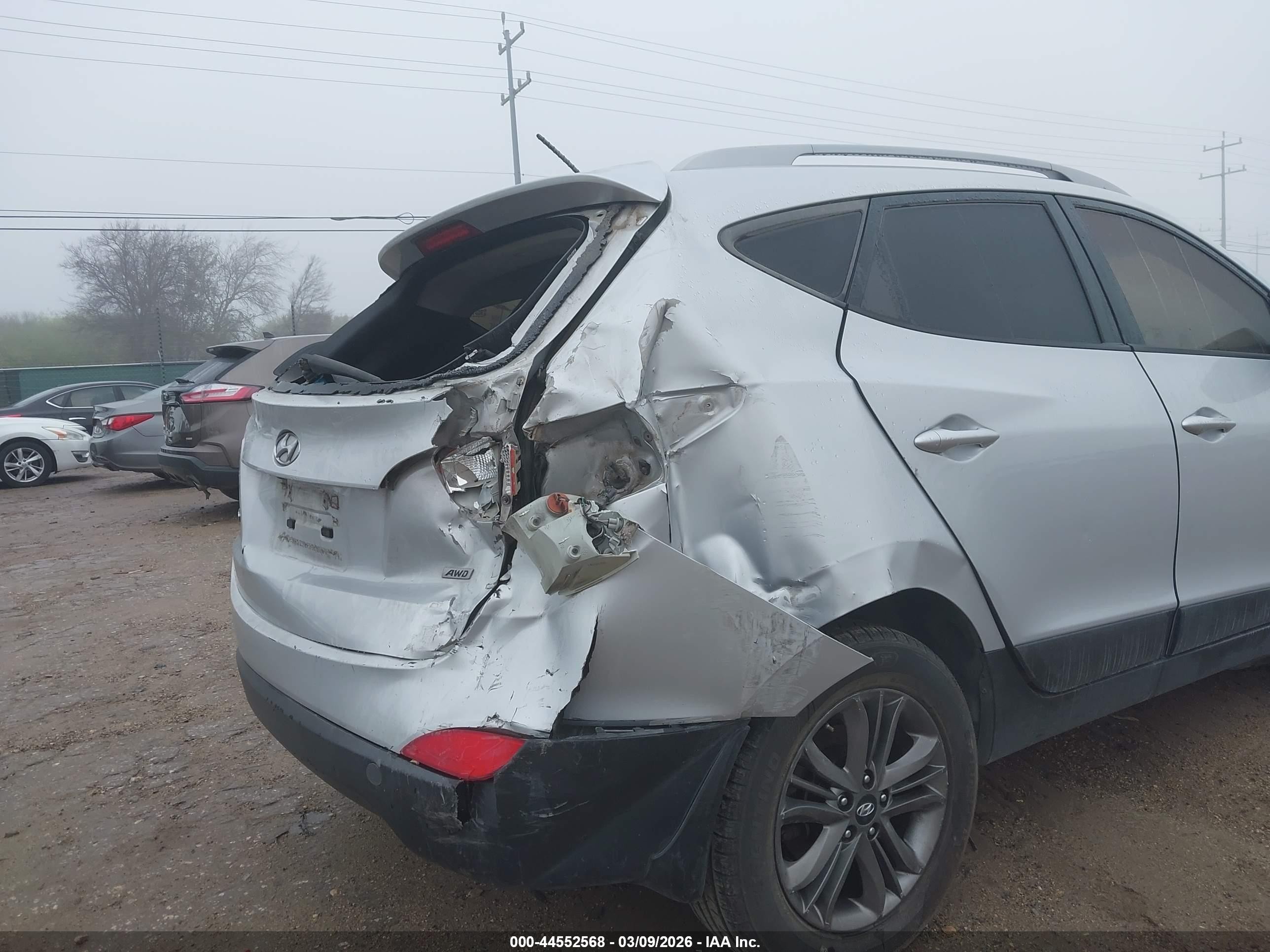 2014 Hyundai Tucson Se Silver vin: KM8JUCAG5EU826599