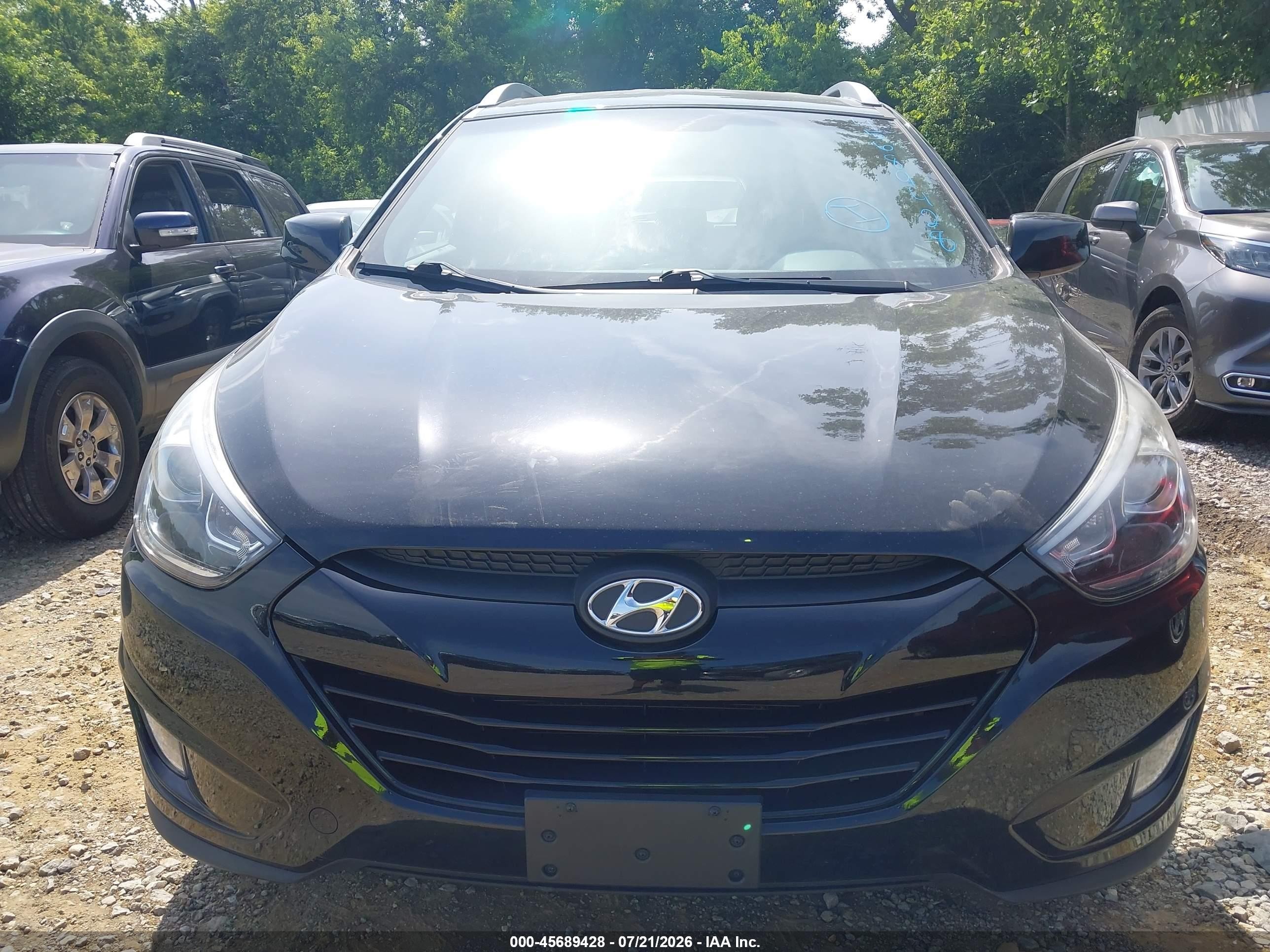2014 Hyundai Tucson Se Черный vin: KM8JUCAG5EU853561