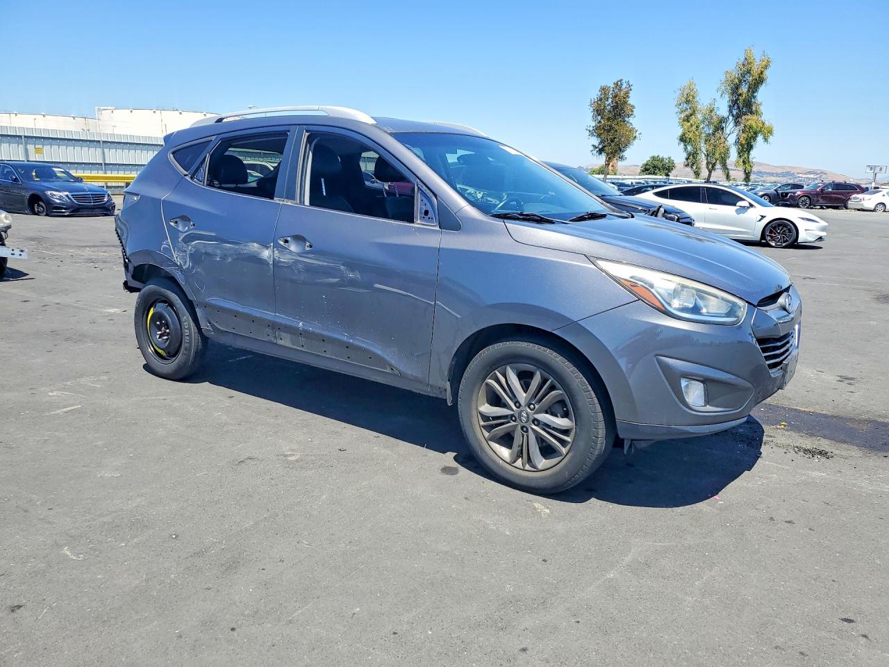 2014 Hyundai Tucson Se Gray vin: KM8JUCAG5EU859425