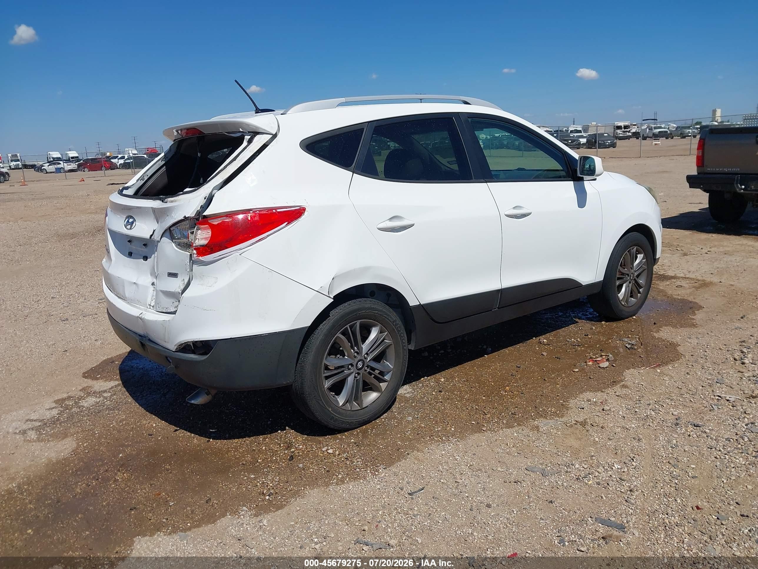2015 Hyundai Tucson Se White vin: KM8JUCAG5FU080690