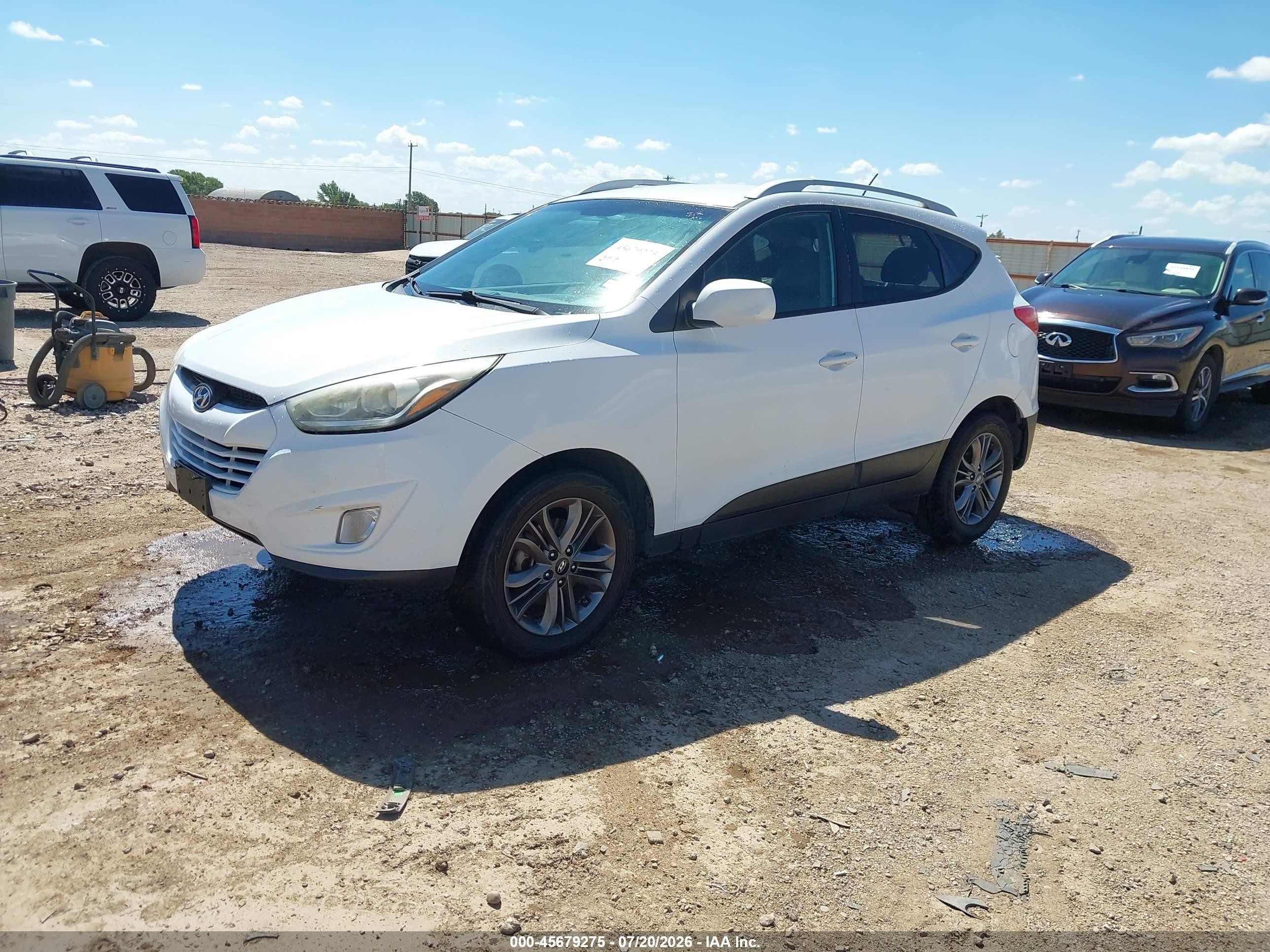 2015 Hyundai Tucson Se White vin: KM8JUCAG5FU080690