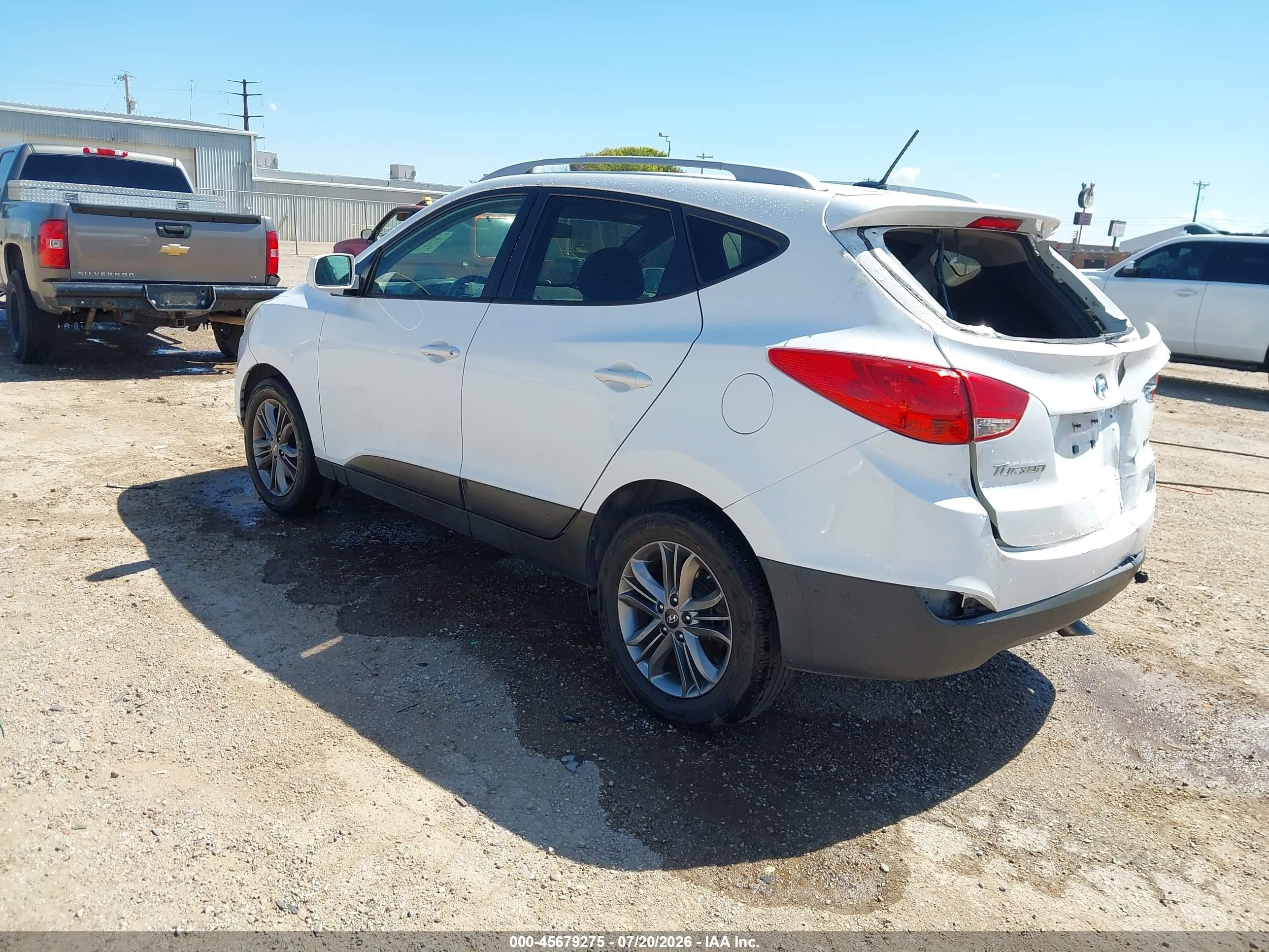 2015 Hyundai Tucson Se White vin: KM8JUCAG5FU080690