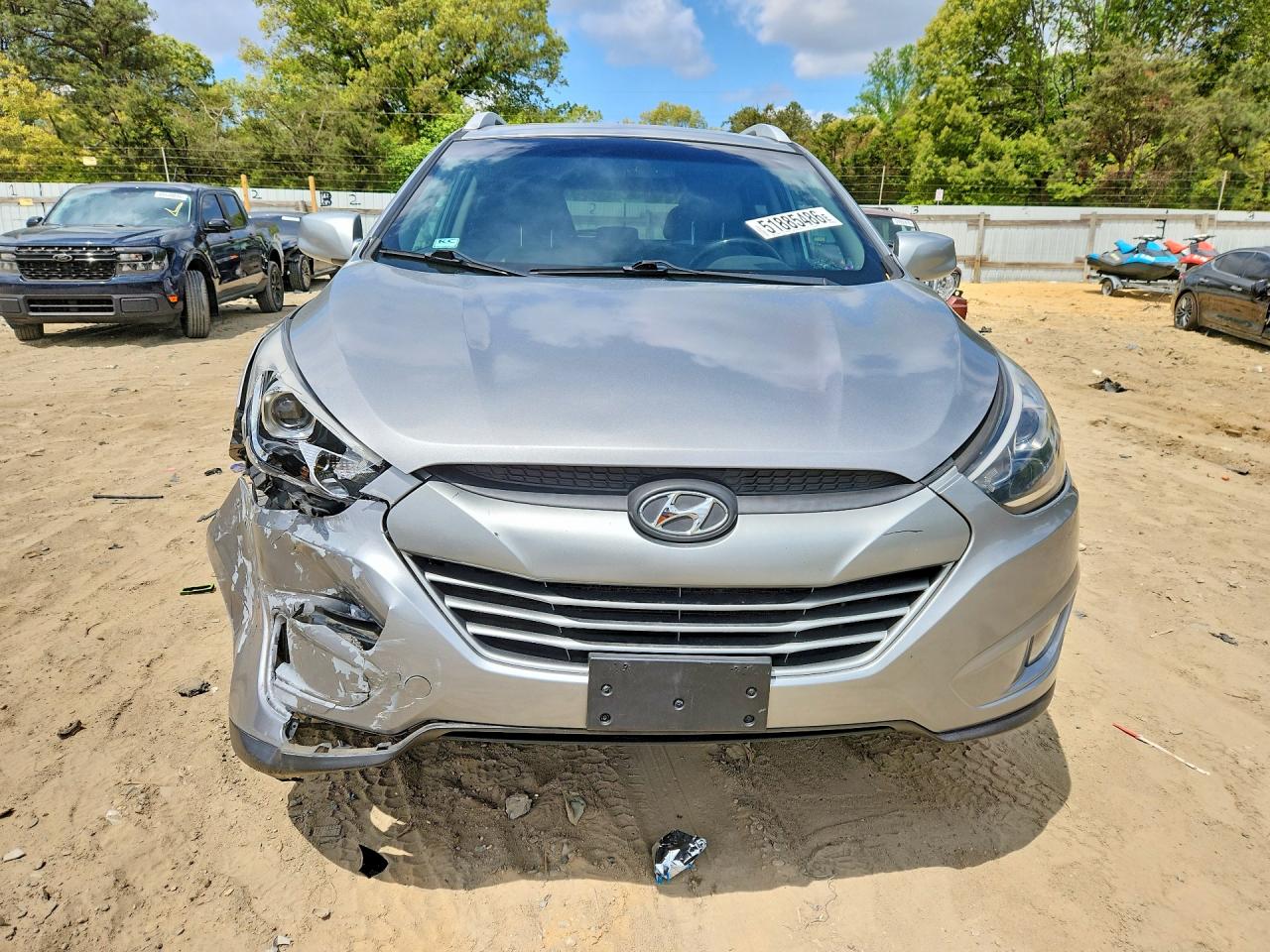 2015 Hyundai Tucson Серебряный vin: KM8JUCAG5FU108276
