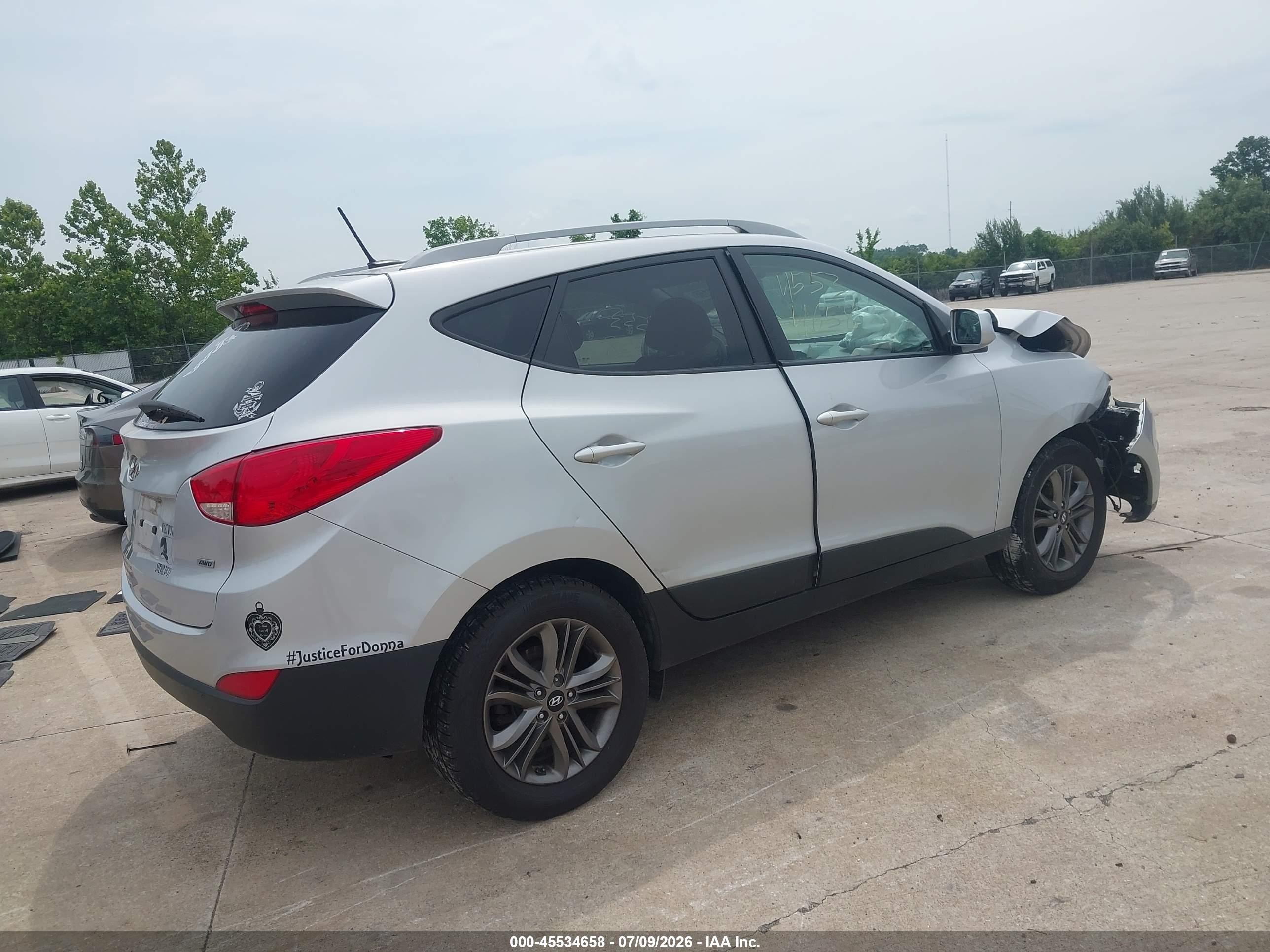 2015 Hyundai Tucson Se Silver vin: KM8JUCAG5FU997404