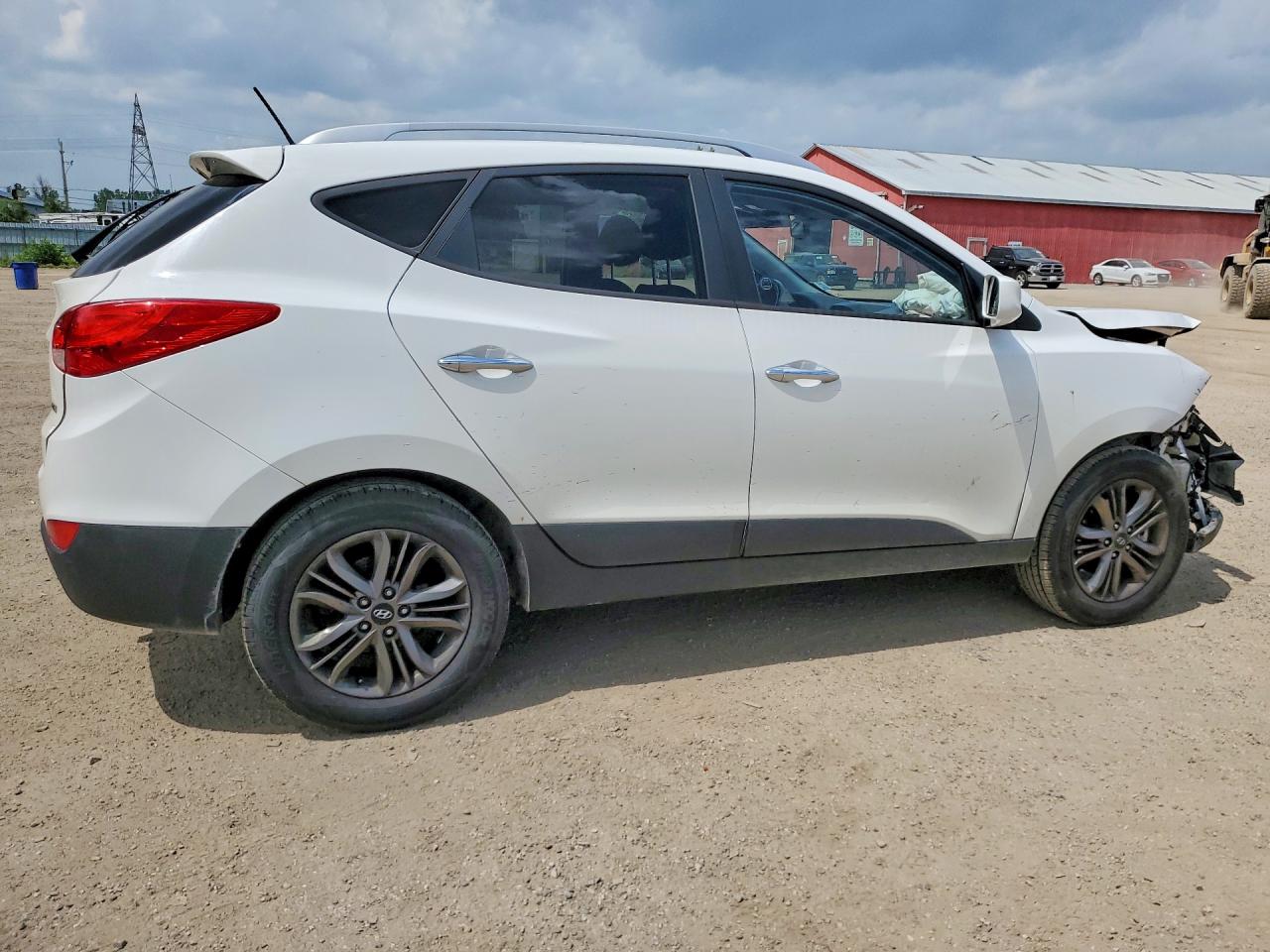 2014 Hyundai Tucson White vin: KM8JUCAG6EU792589