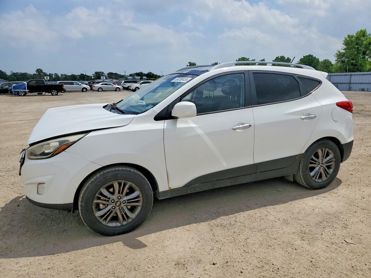 2014 Hyundai Tucson White vin: KM8JUCAG6EU792589