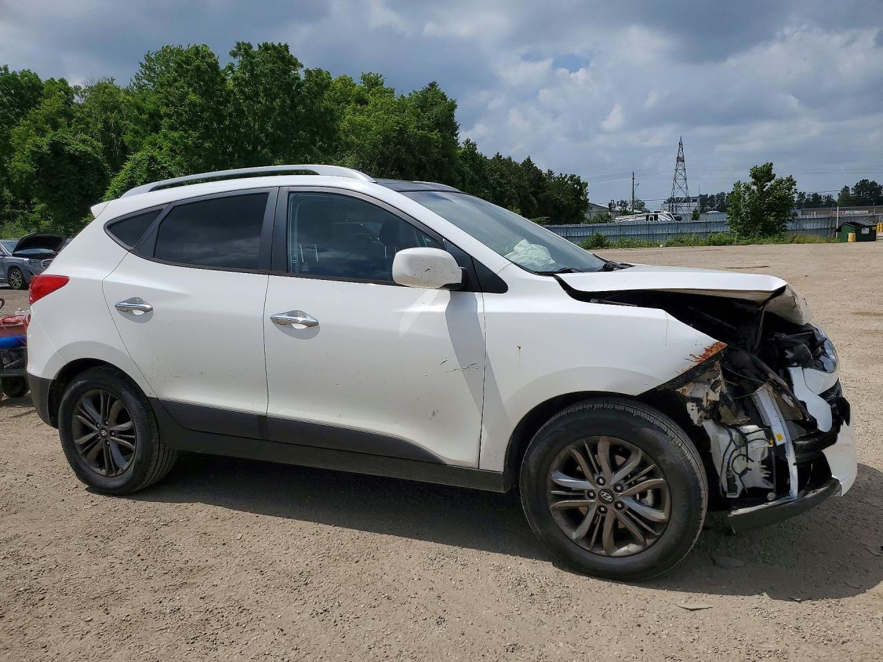 2014 Hyundai Tucson White vin: KM8JUCAG6EU792589