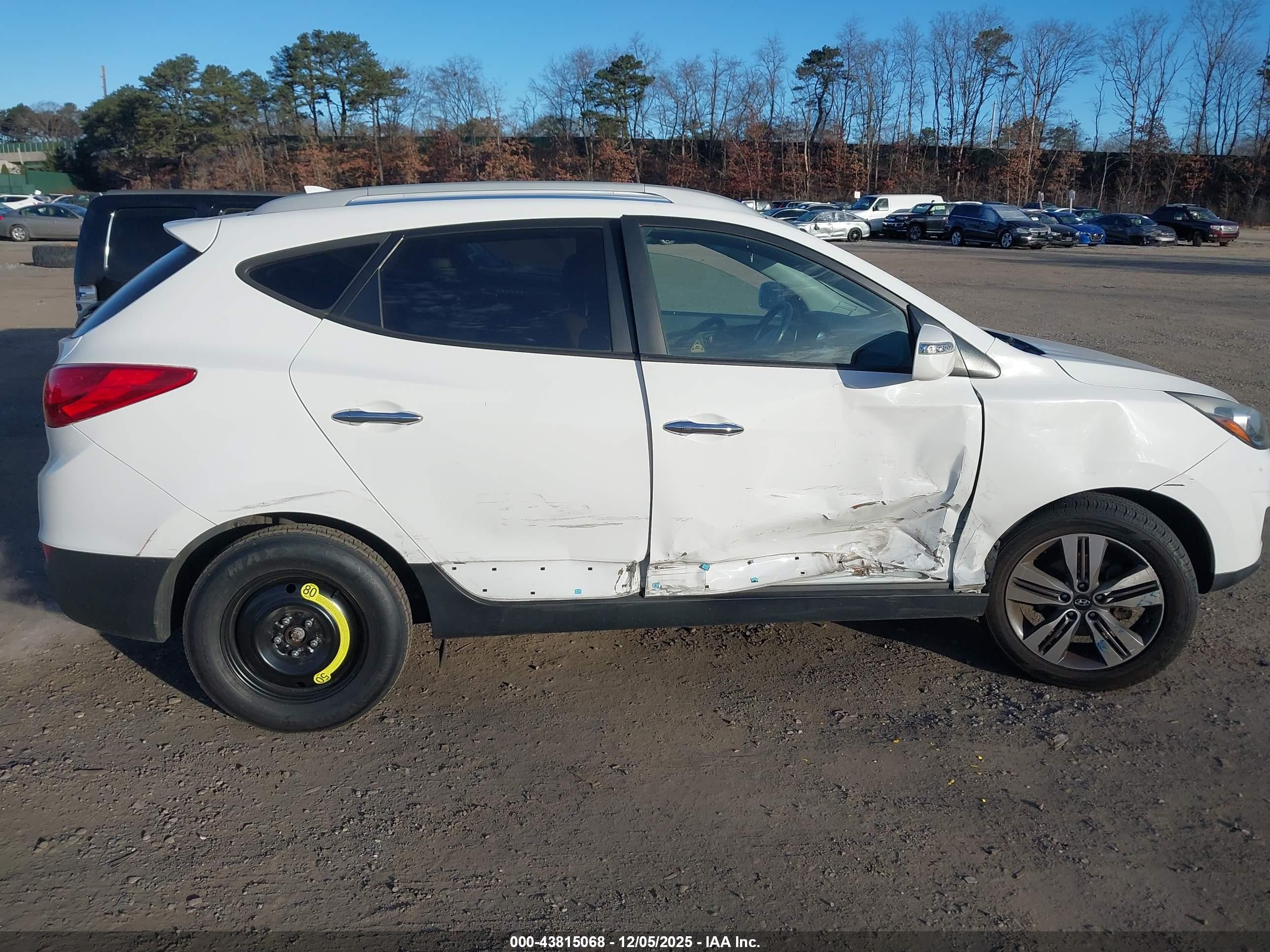 2014 Hyundai Tucson Limited Белый vin: KM8JUCAG6EU851088