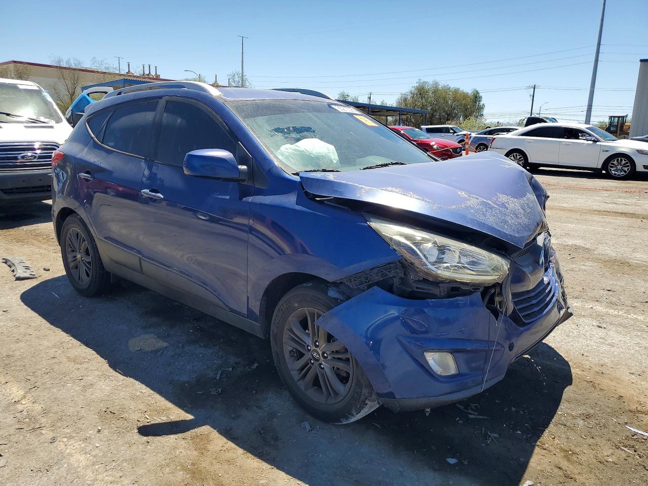 2014 Hyundai Tucson Se Синий vin: KM8JUCAG6EU914772