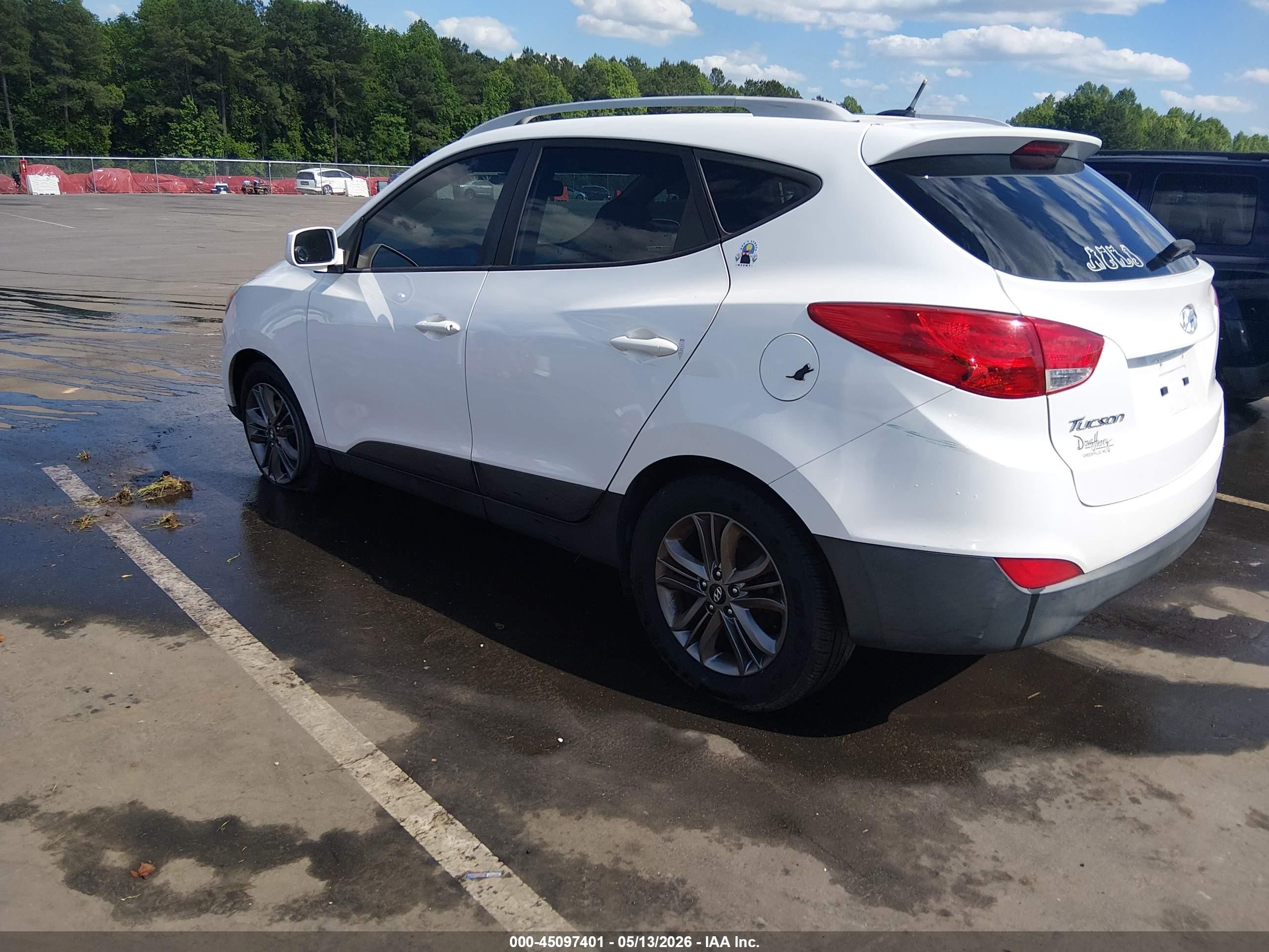 2015 Hyundai Tucson Se White vin: KM8JUCAG6FU085672