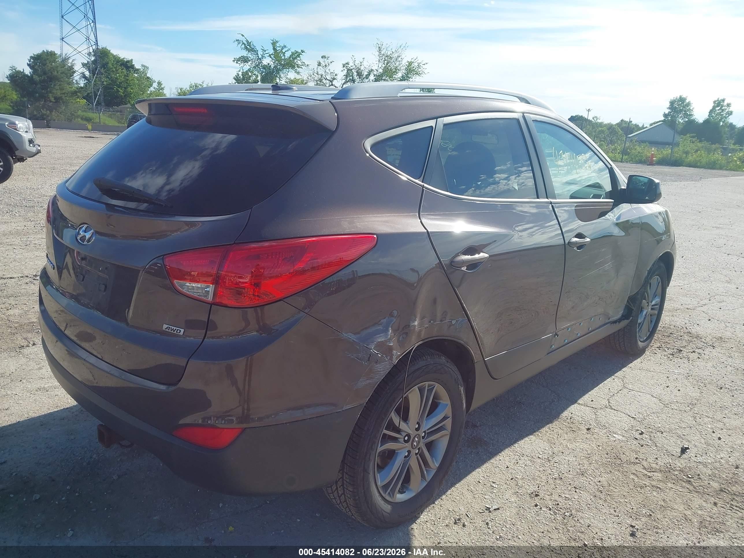 2015 Hyundai Tucson Se Brown vin: KM8JUCAG6FU988937