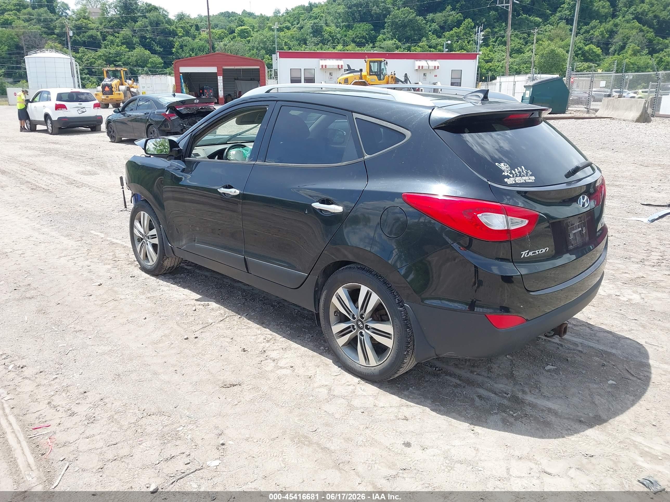 2014 Hyundai Tucson Limited Black vin: KM8JUCAG7EU796019