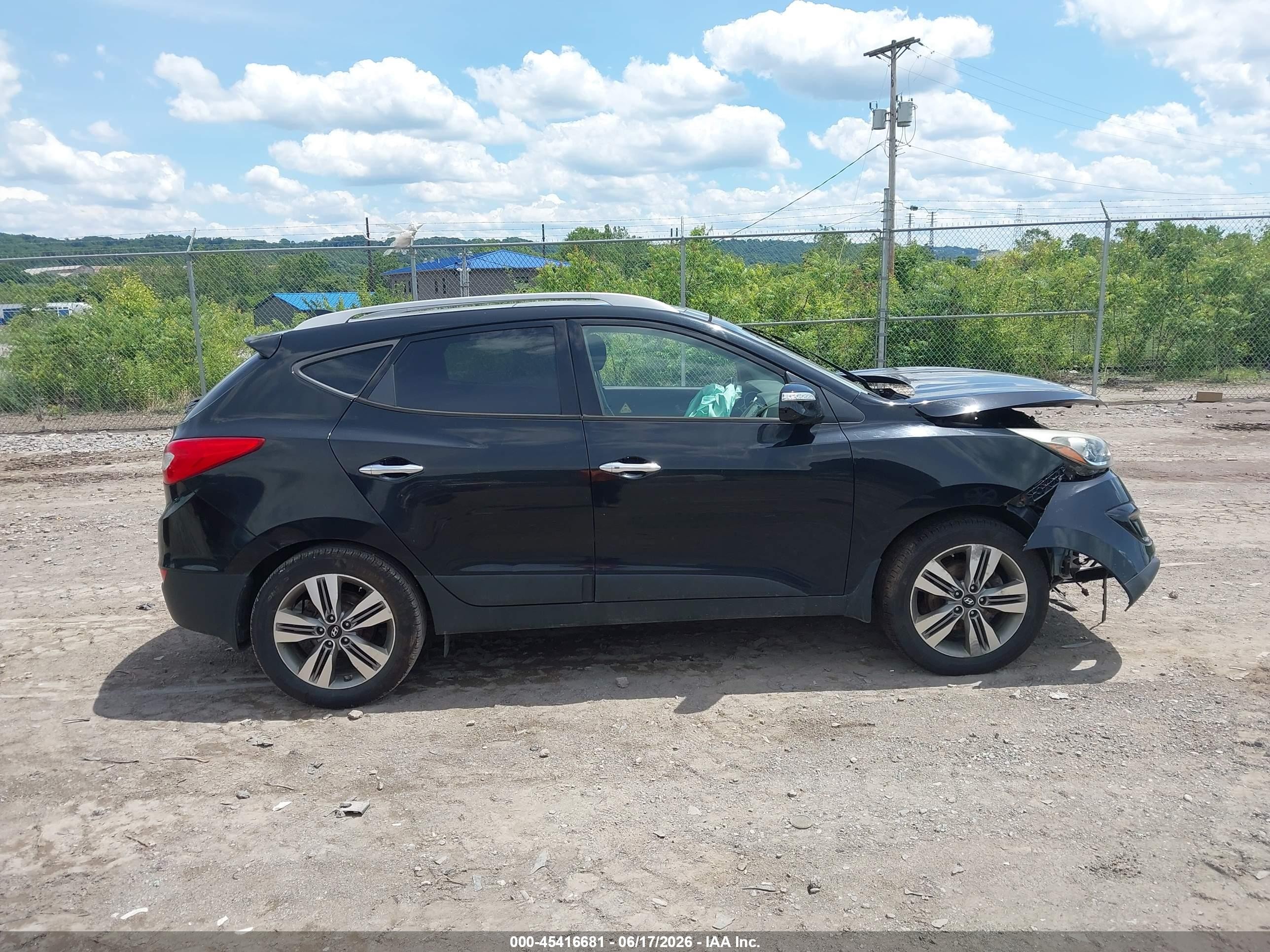 2014 Hyundai Tucson Limited Black vin: KM8JUCAG7EU796019