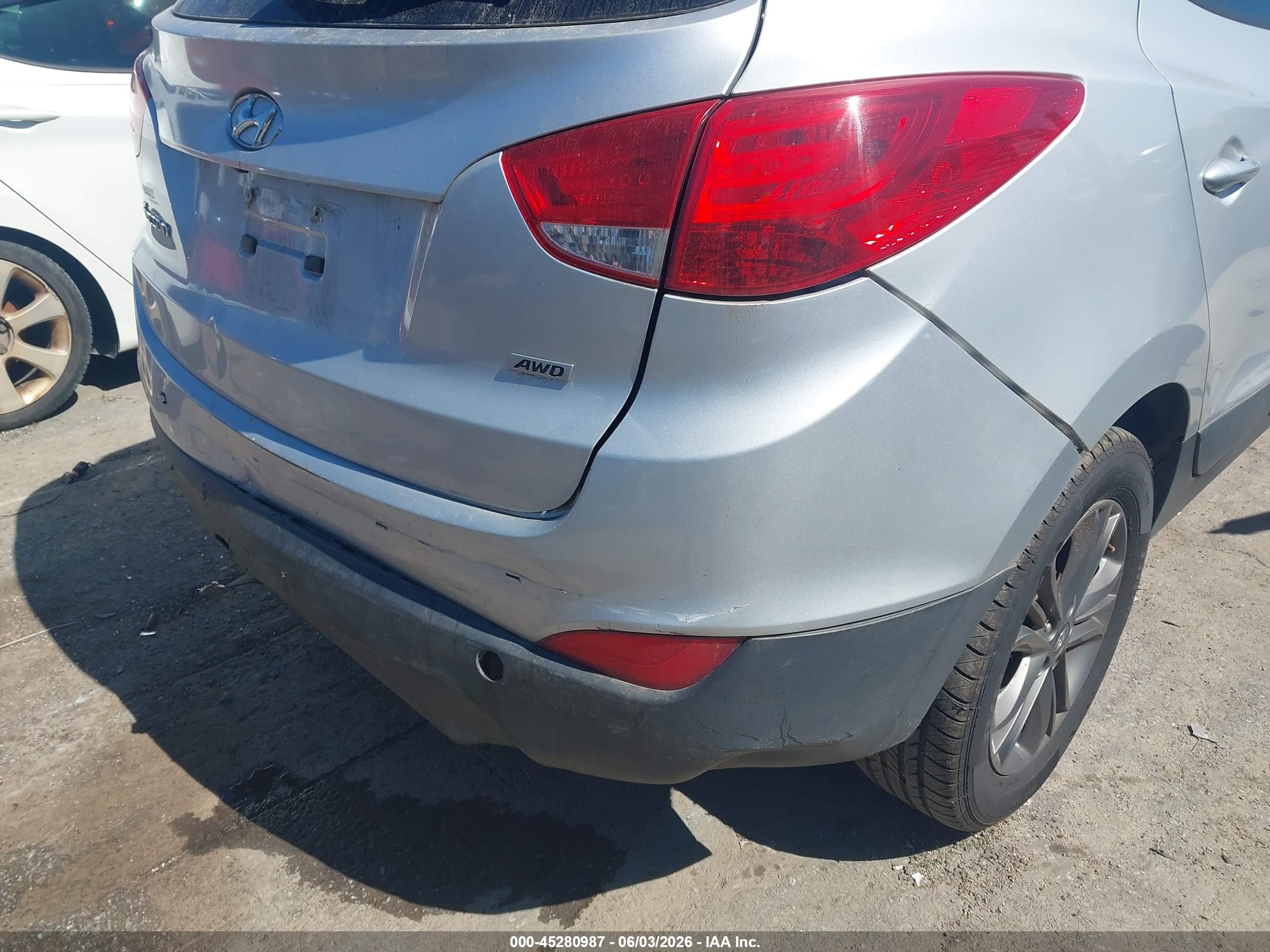 2014 Hyundai Tucson Se Silver vin: KM8JUCAG7EU830900
