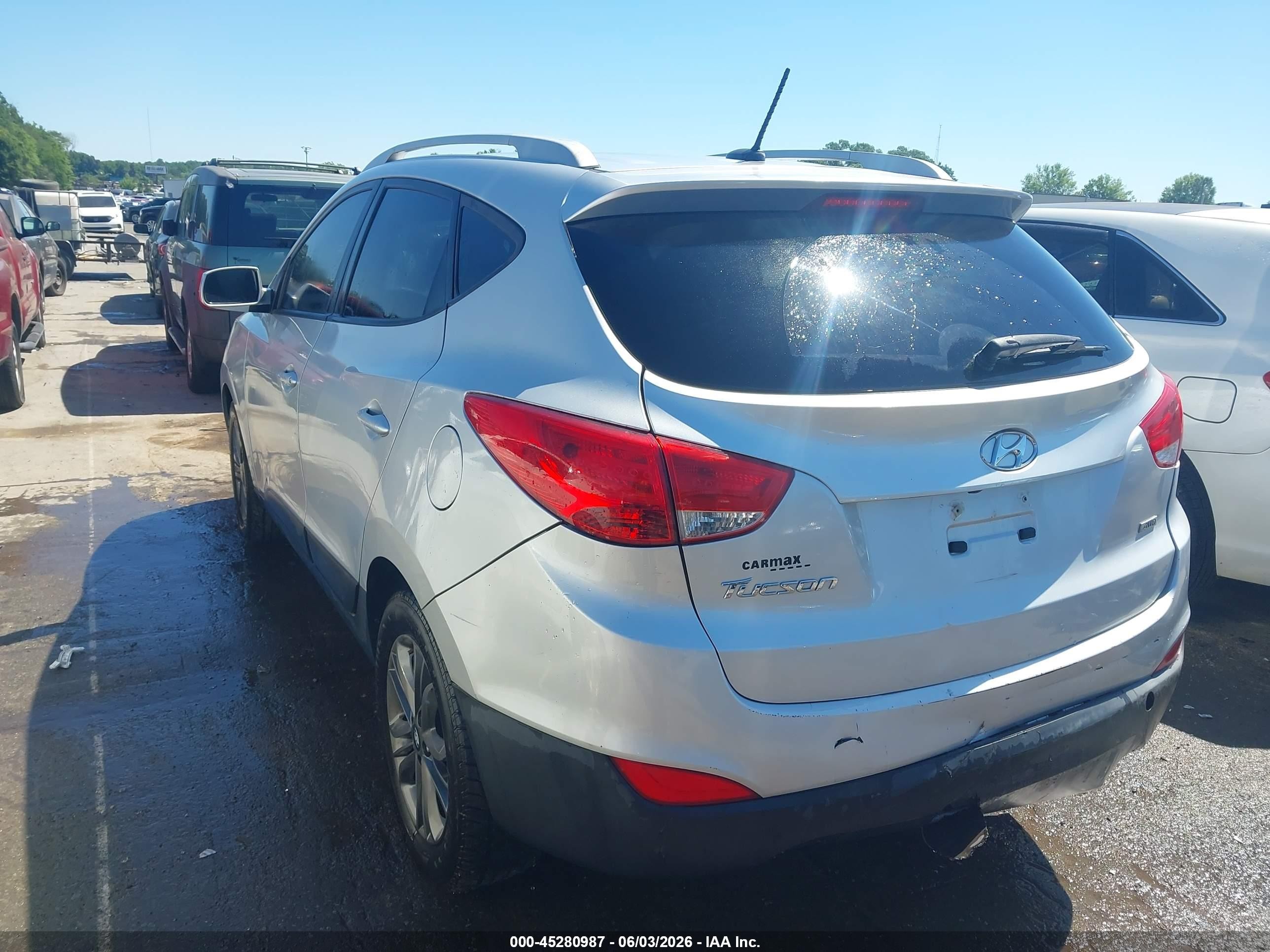 2014 Hyundai Tucson Se Silver vin: KM8JUCAG7EU830900