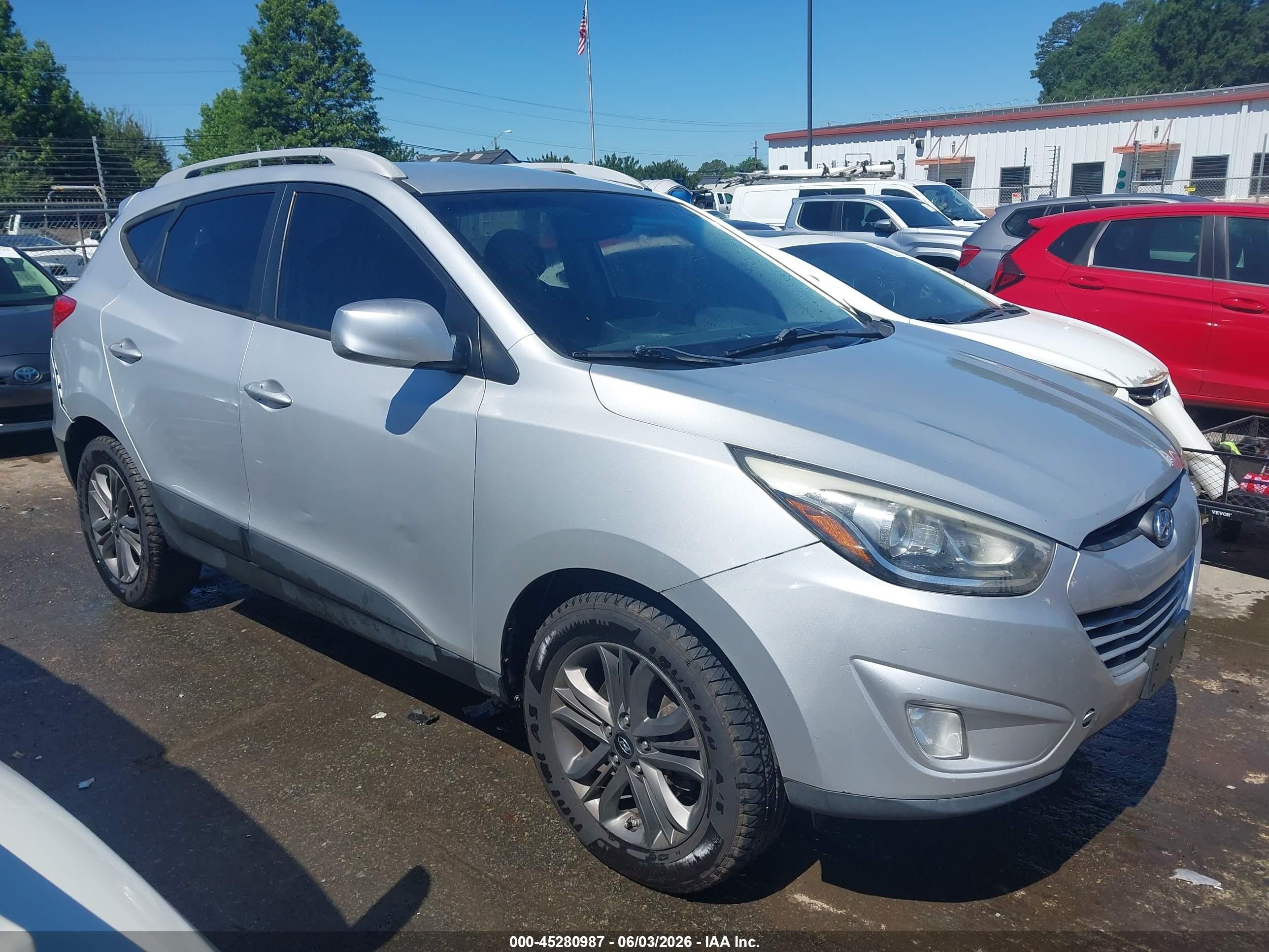 2014 Hyundai Tucson Se Silver vin: KM8JUCAG7EU830900