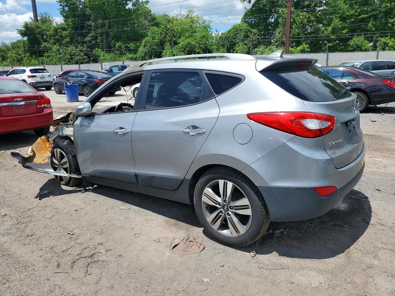 2014 Hyundai Tucson Limited Gray vin: KM8JUCAG7EU832534