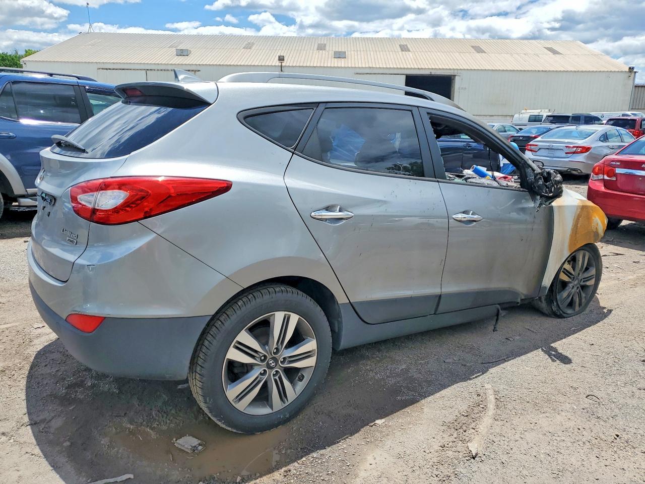 2014 Hyundai Tucson Limited Gray vin: KM8JUCAG7EU832534