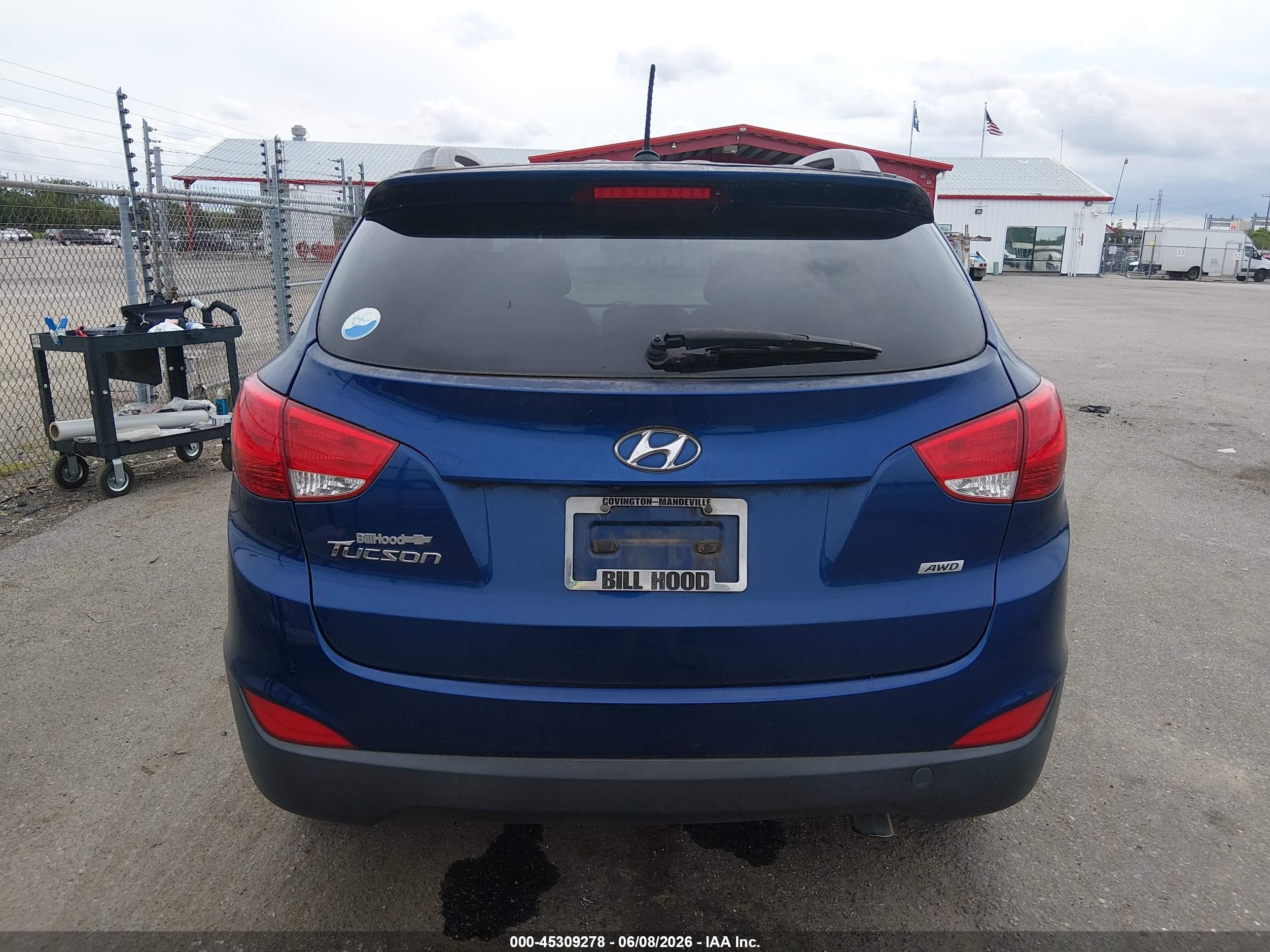 2014 Hyundai Tucson Se Синий vin: KM8JUCAG7EU895326