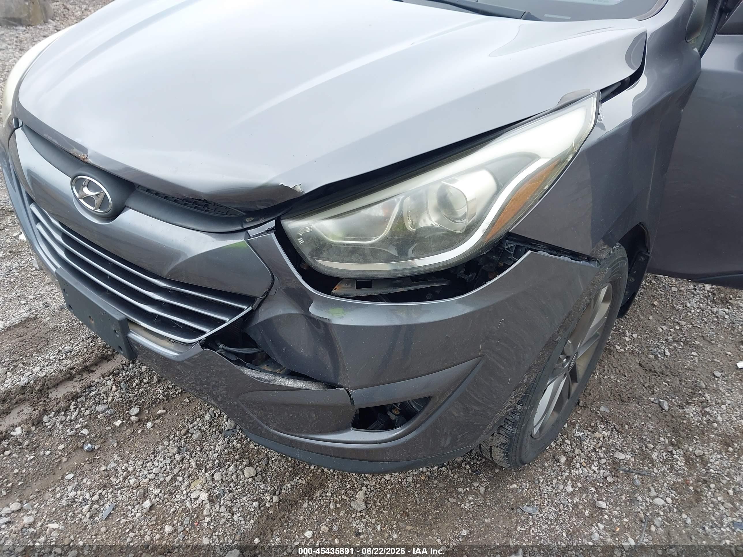 2014 Hyundai Tucson Se Gray vin: KM8JUCAG7EU905059