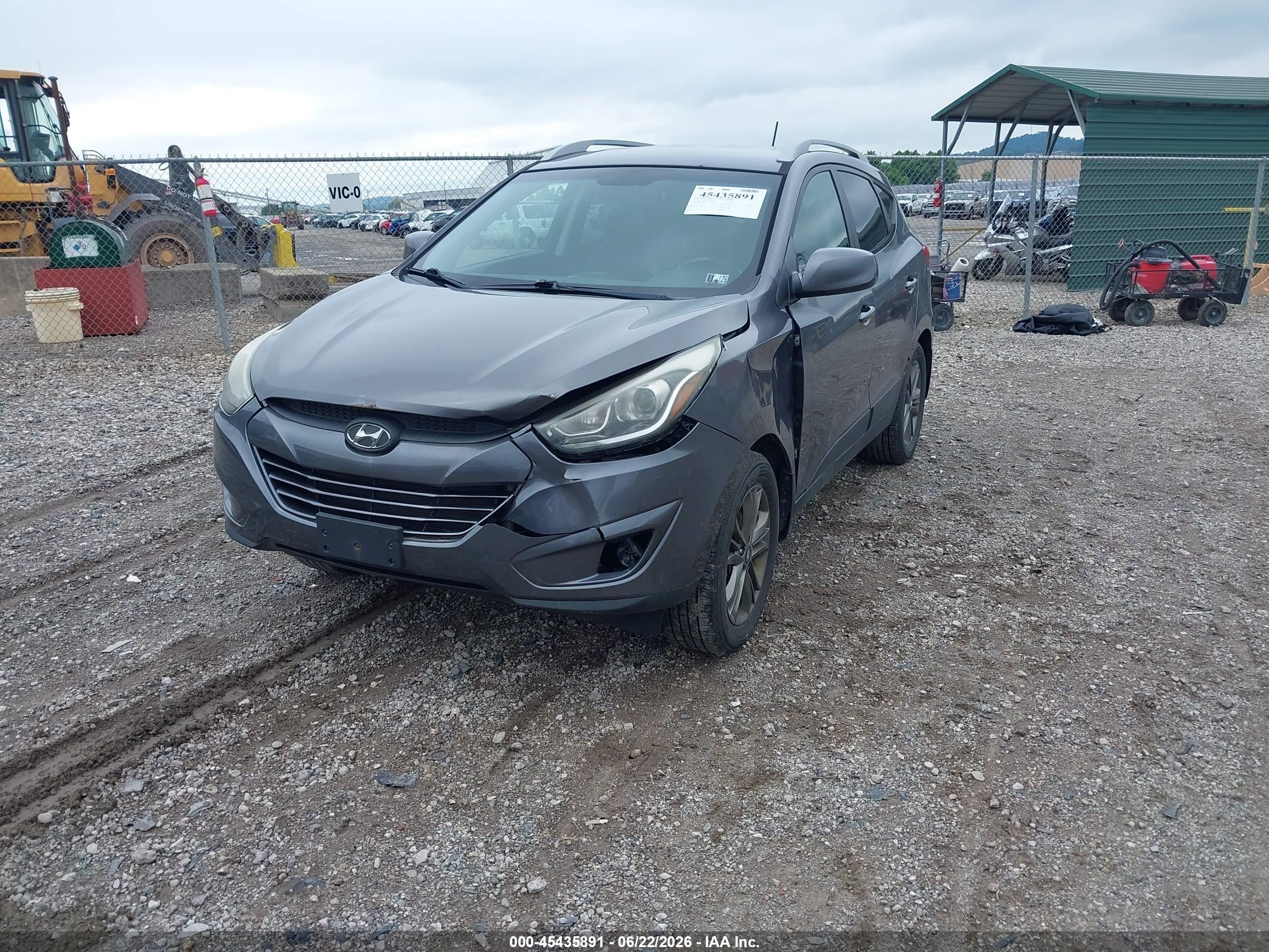 2014 Hyundai Tucson Se Gray vin: KM8JUCAG7EU905059