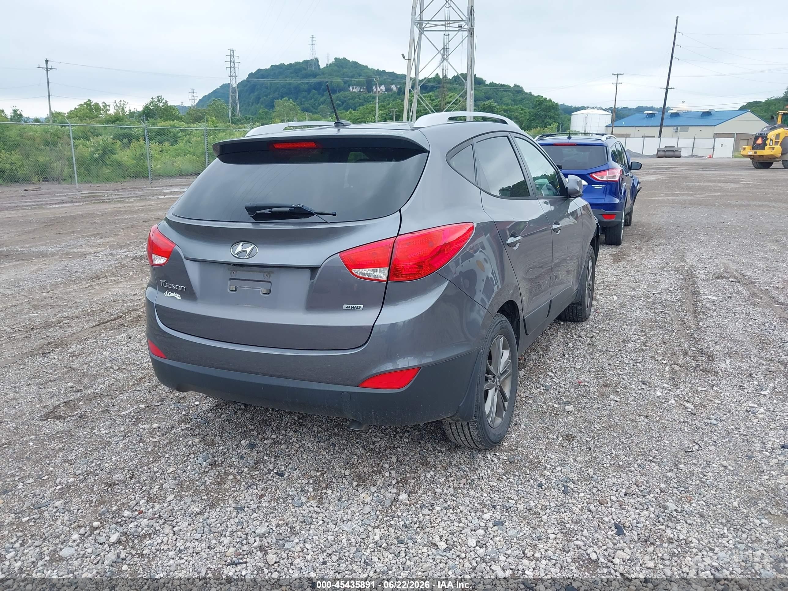 2014 Hyundai Tucson Se Gray vin: KM8JUCAG7EU905059