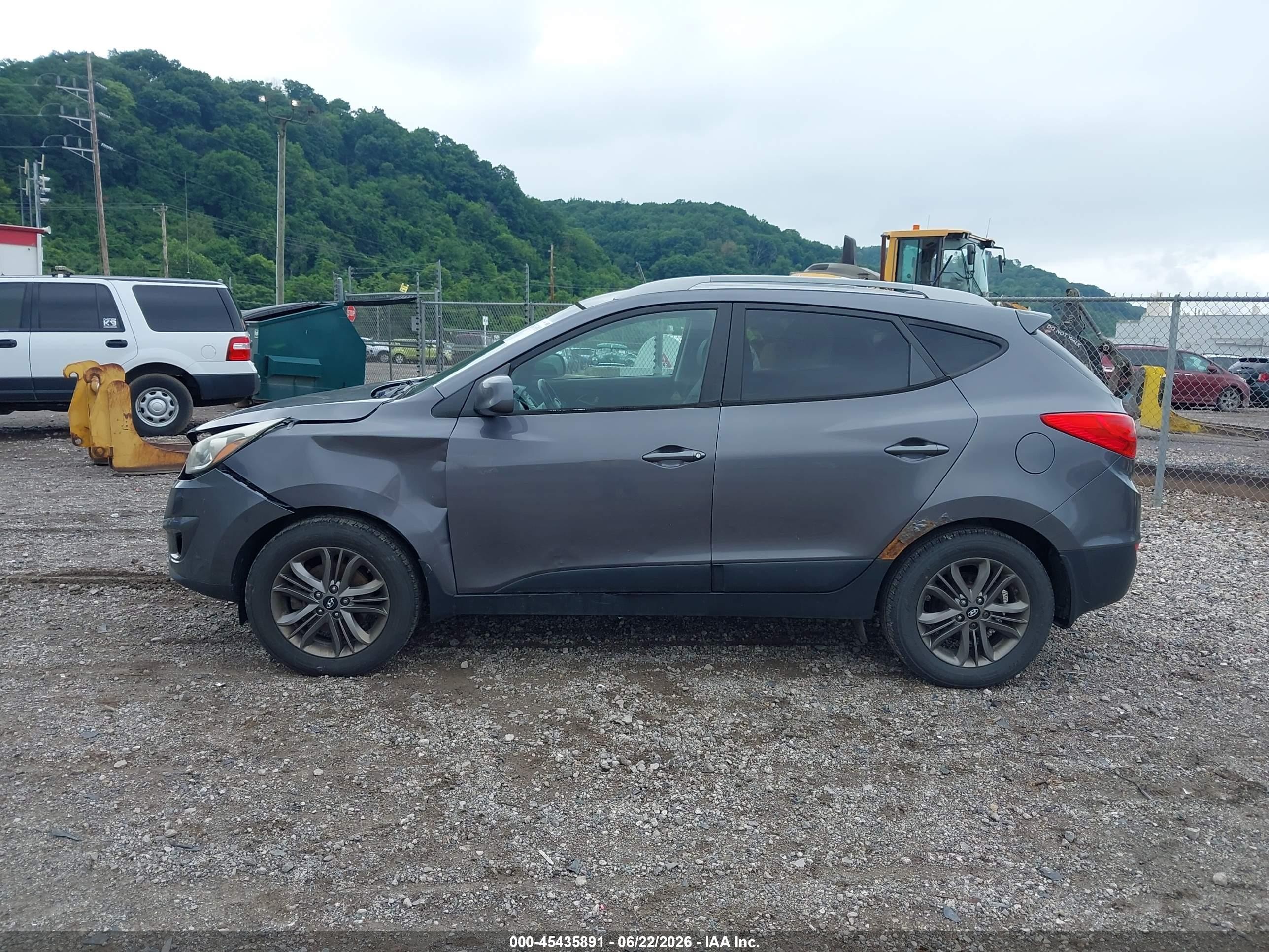2014 Hyundai Tucson Se Gray vin: KM8JUCAG7EU905059