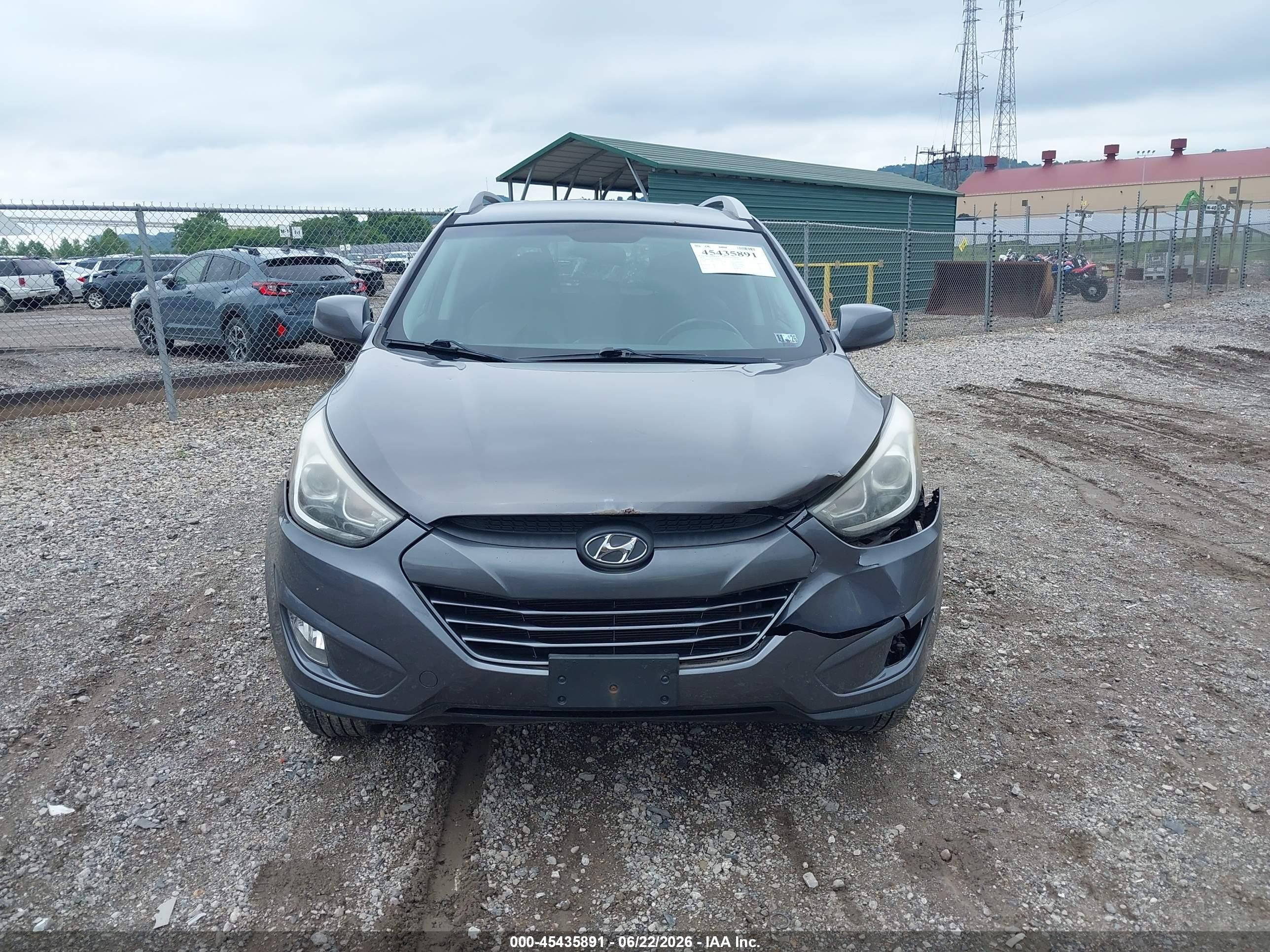 2014 Hyundai Tucson Se Gray vin: KM8JUCAG7EU905059