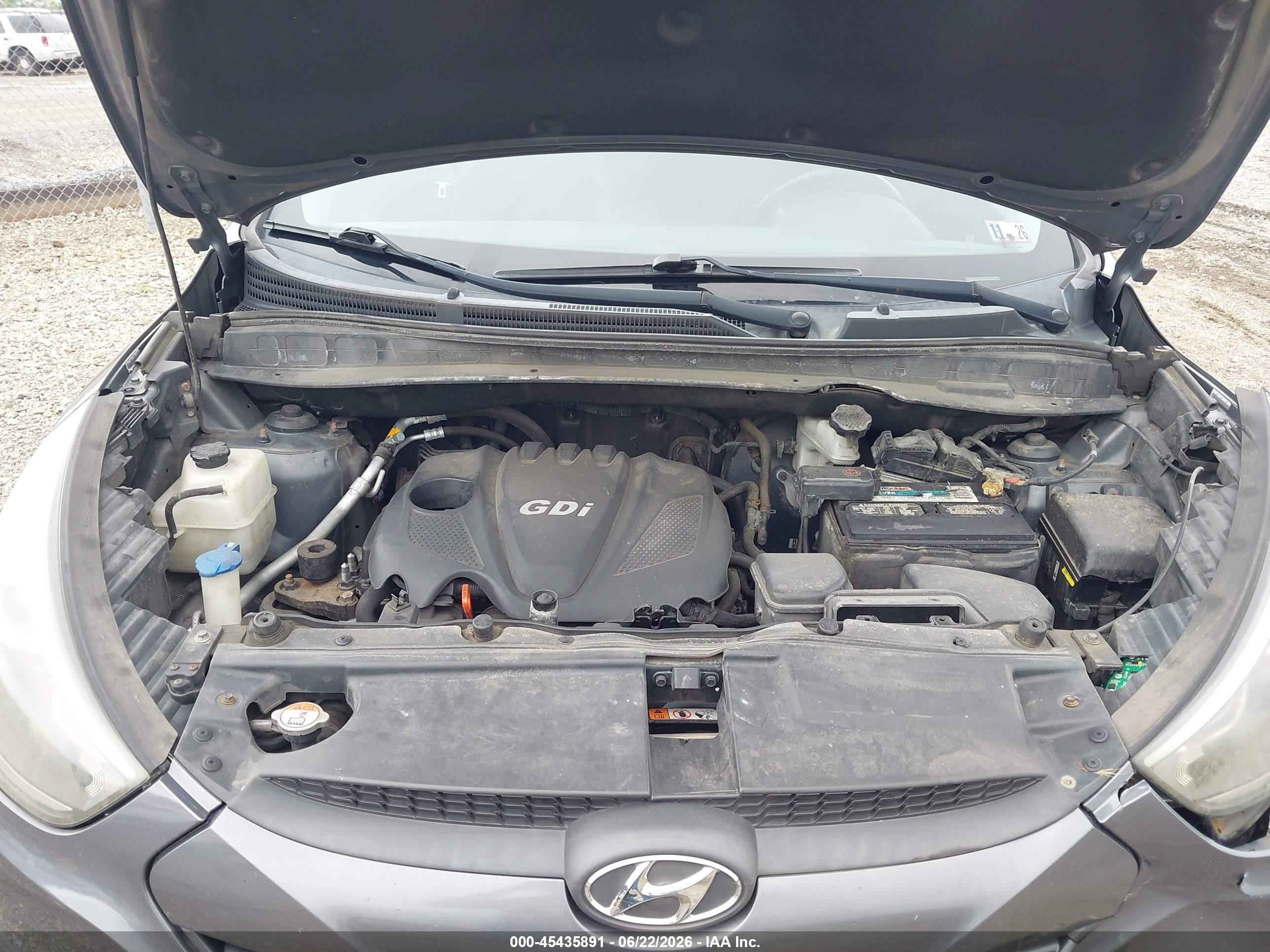 2014 Hyundai Tucson Se Gray vin: KM8JUCAG7EU905059