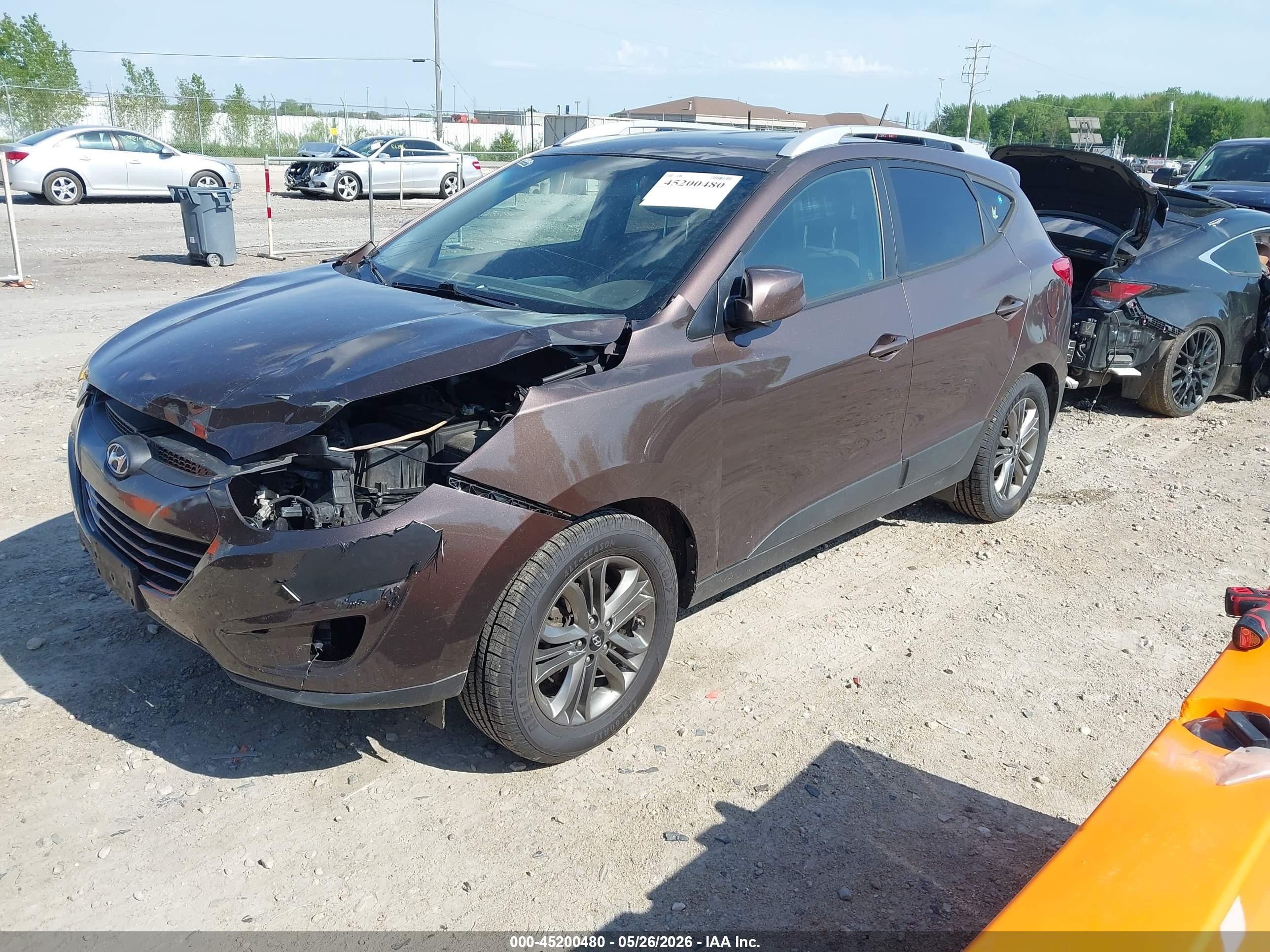 2015 Hyundai Tucson Se Brown vin: KM8JUCAG7FU999087