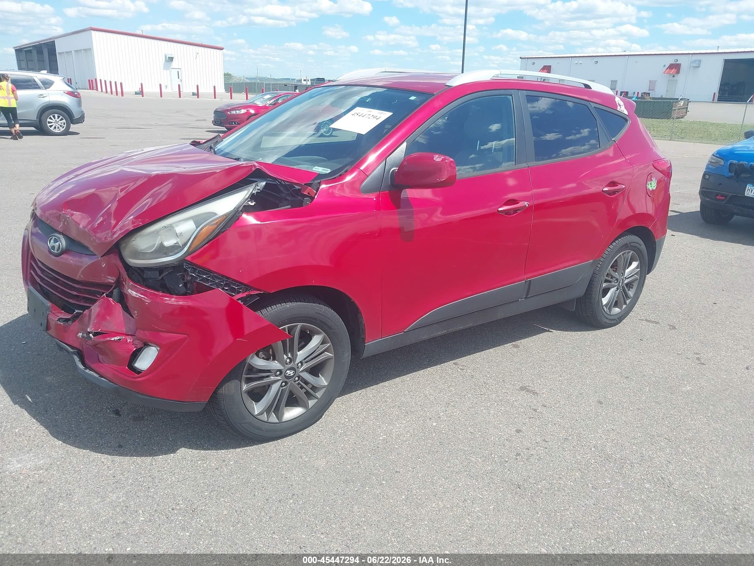 2014 Hyundai Tucson Se Красный vin: KM8JUCAG8EU915616