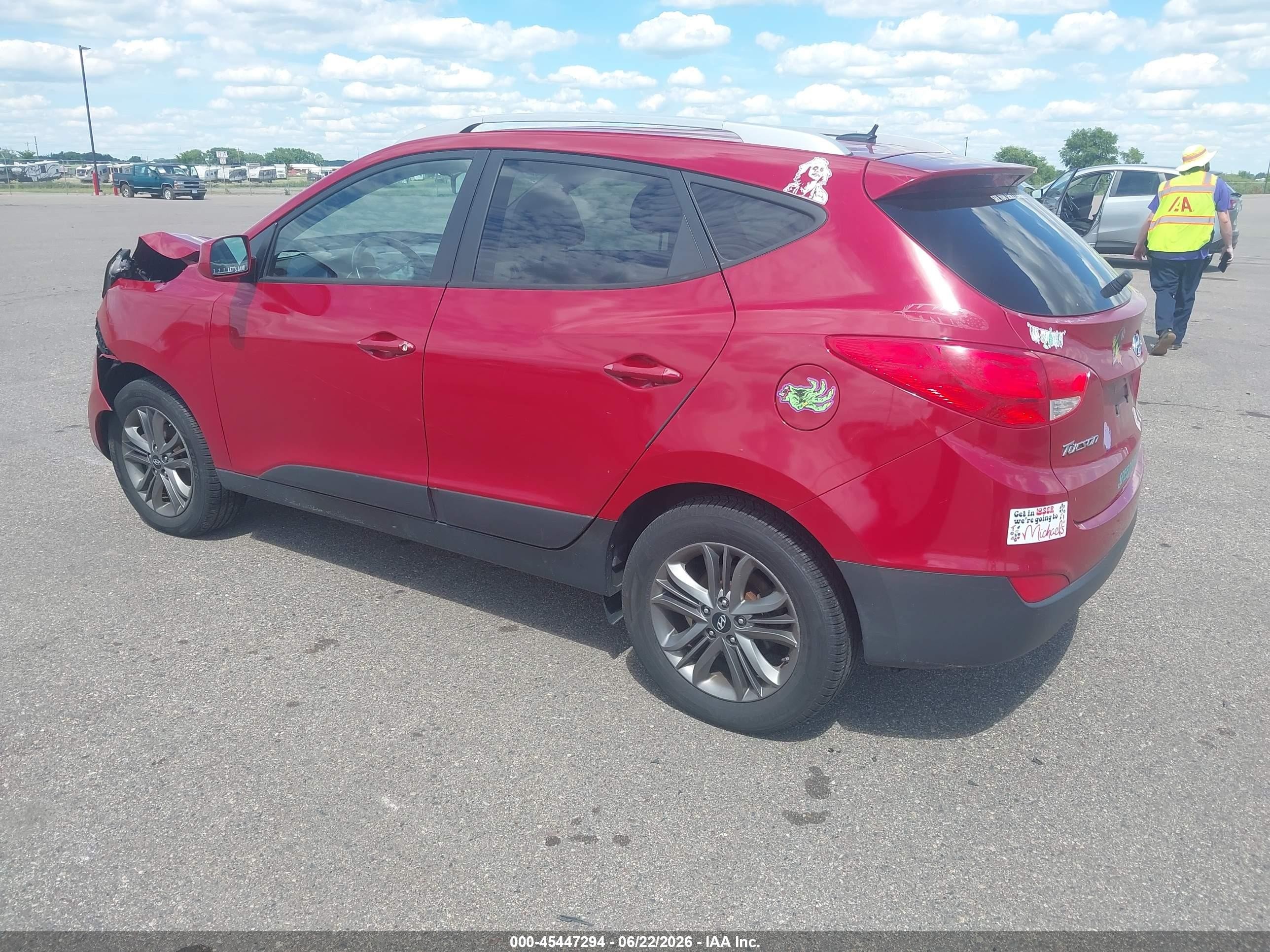 2014 Hyundai Tucson Se Красный vin: KM8JUCAG8EU915616