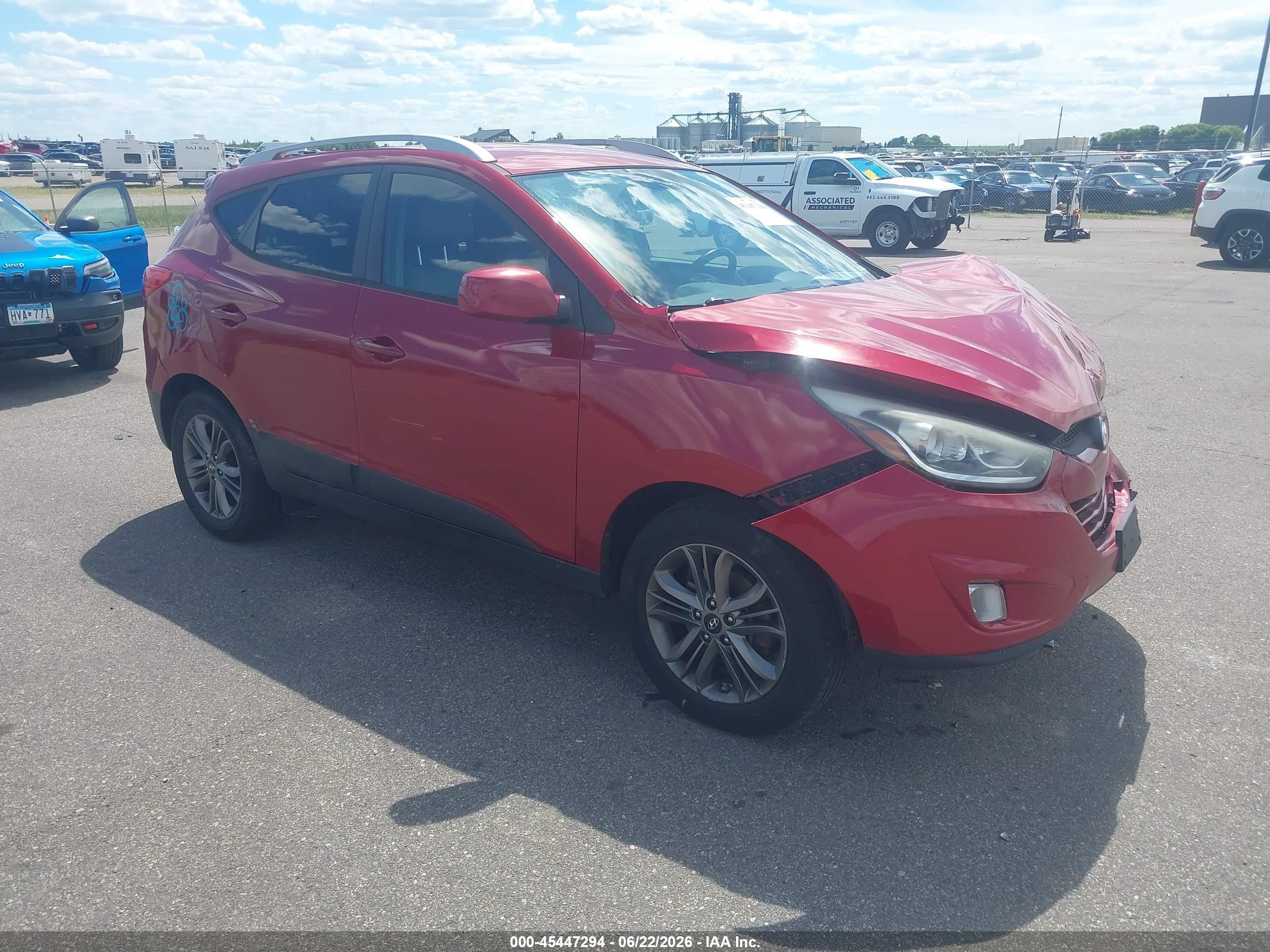 2014 Hyundai Tucson Se Red vin: KM8JUCAG8EU915616