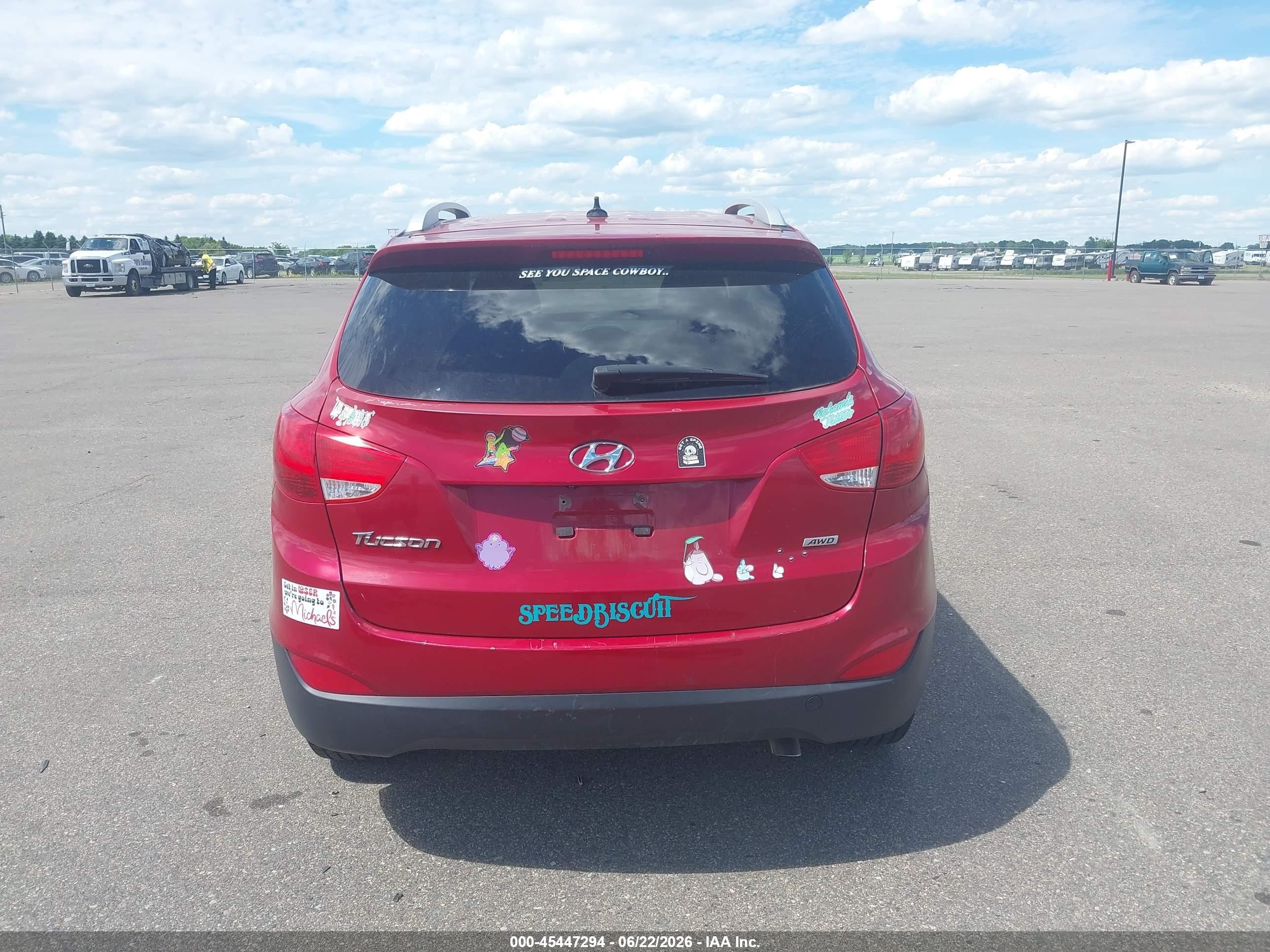 2014 Hyundai Tucson Se Красный vin: KM8JUCAG8EU915616