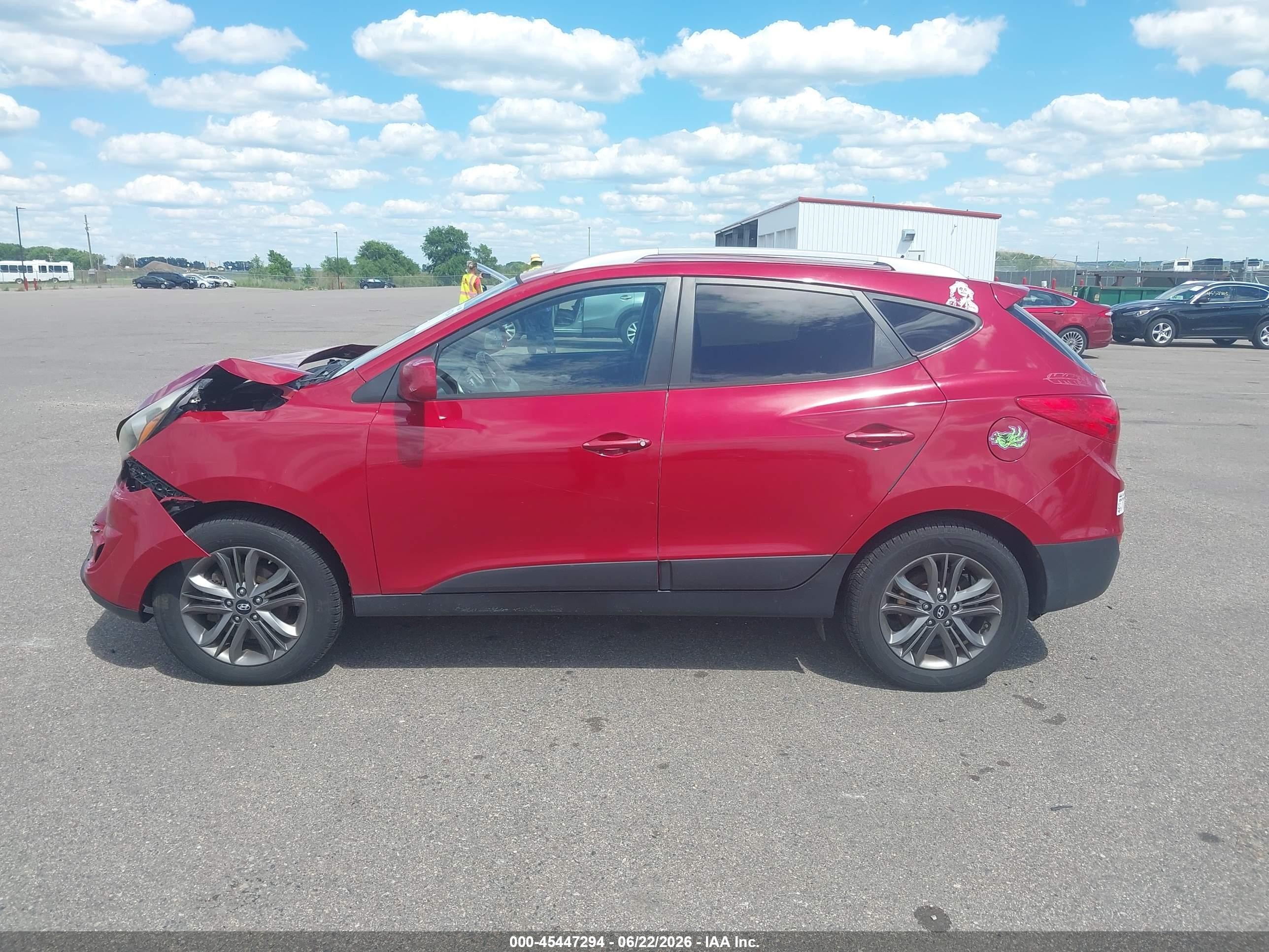 2014 Hyundai Tucson Se Красный vin: KM8JUCAG8EU915616