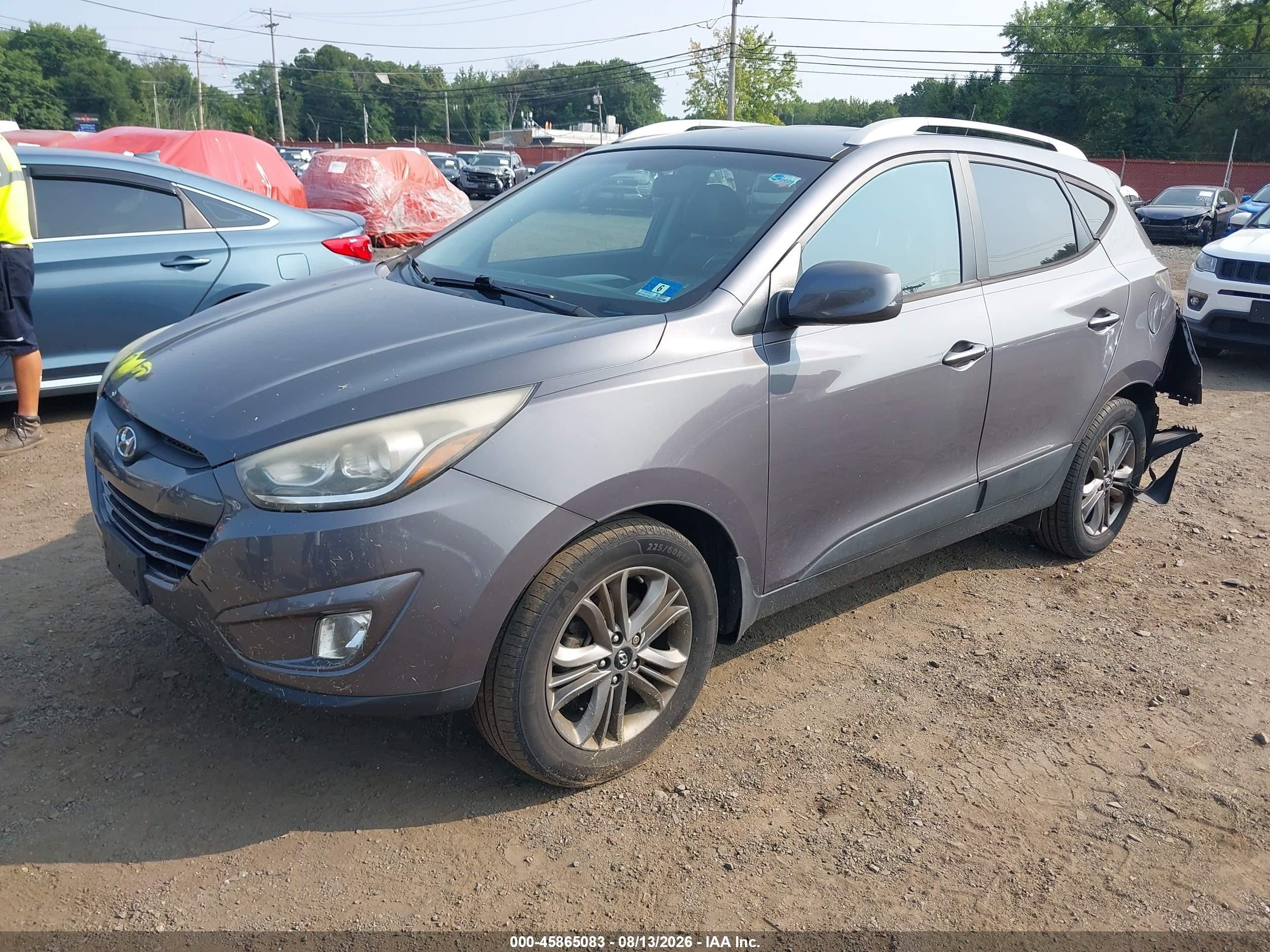 2014 Hyundai Tucson Se Серый vin: KM8JUCAG8EU927085
