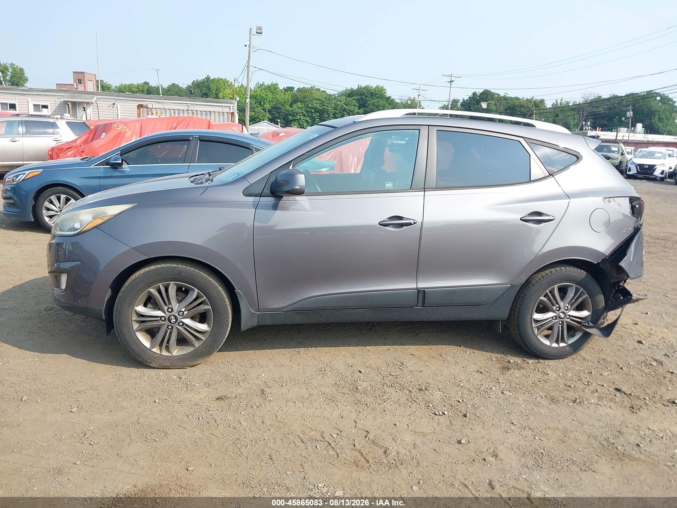 2014 Hyundai Tucson Se Серый vin: KM8JUCAG8EU927085