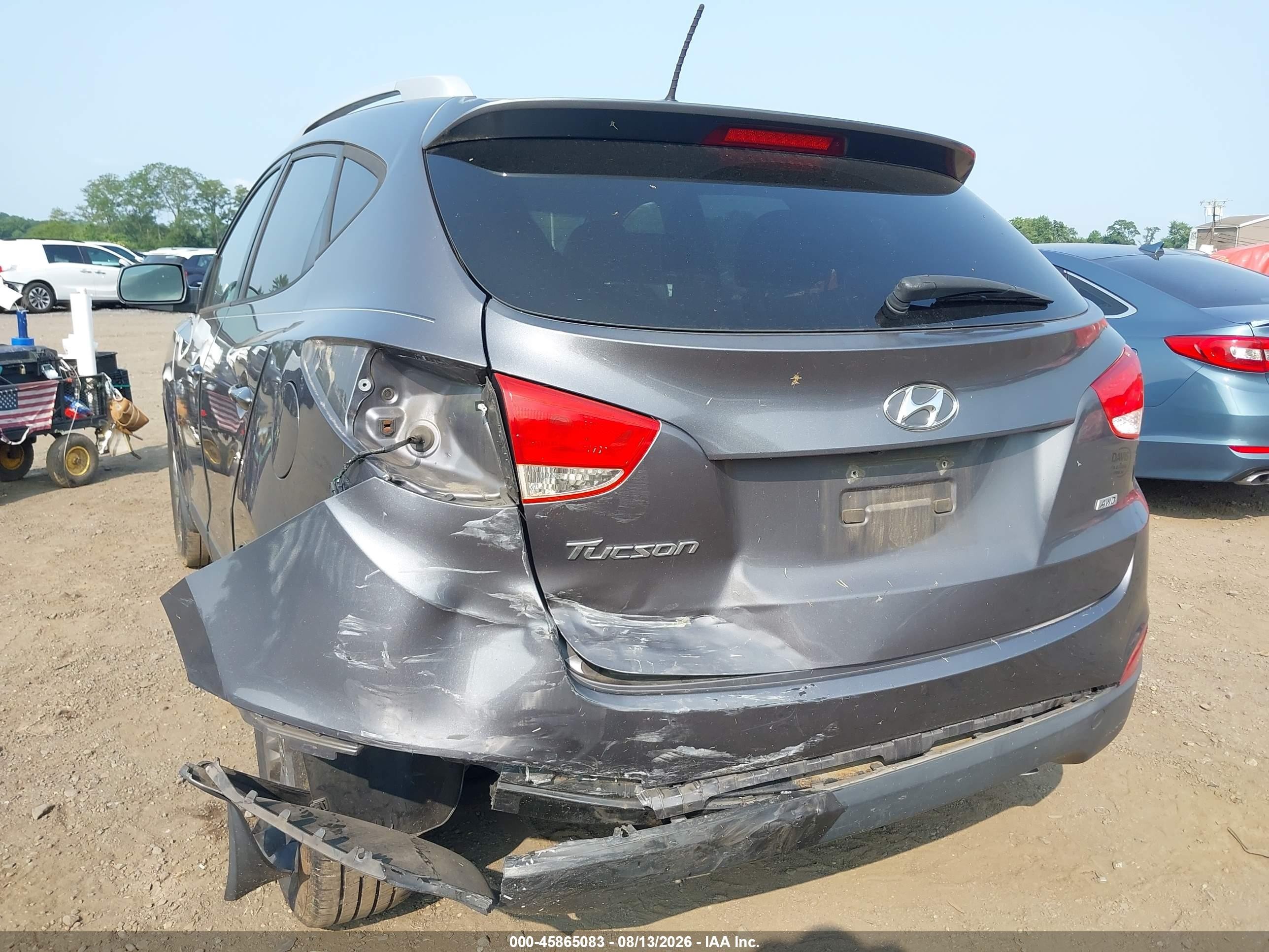 2014 Hyundai Tucson Se Серый vin: KM8JUCAG8EU927085