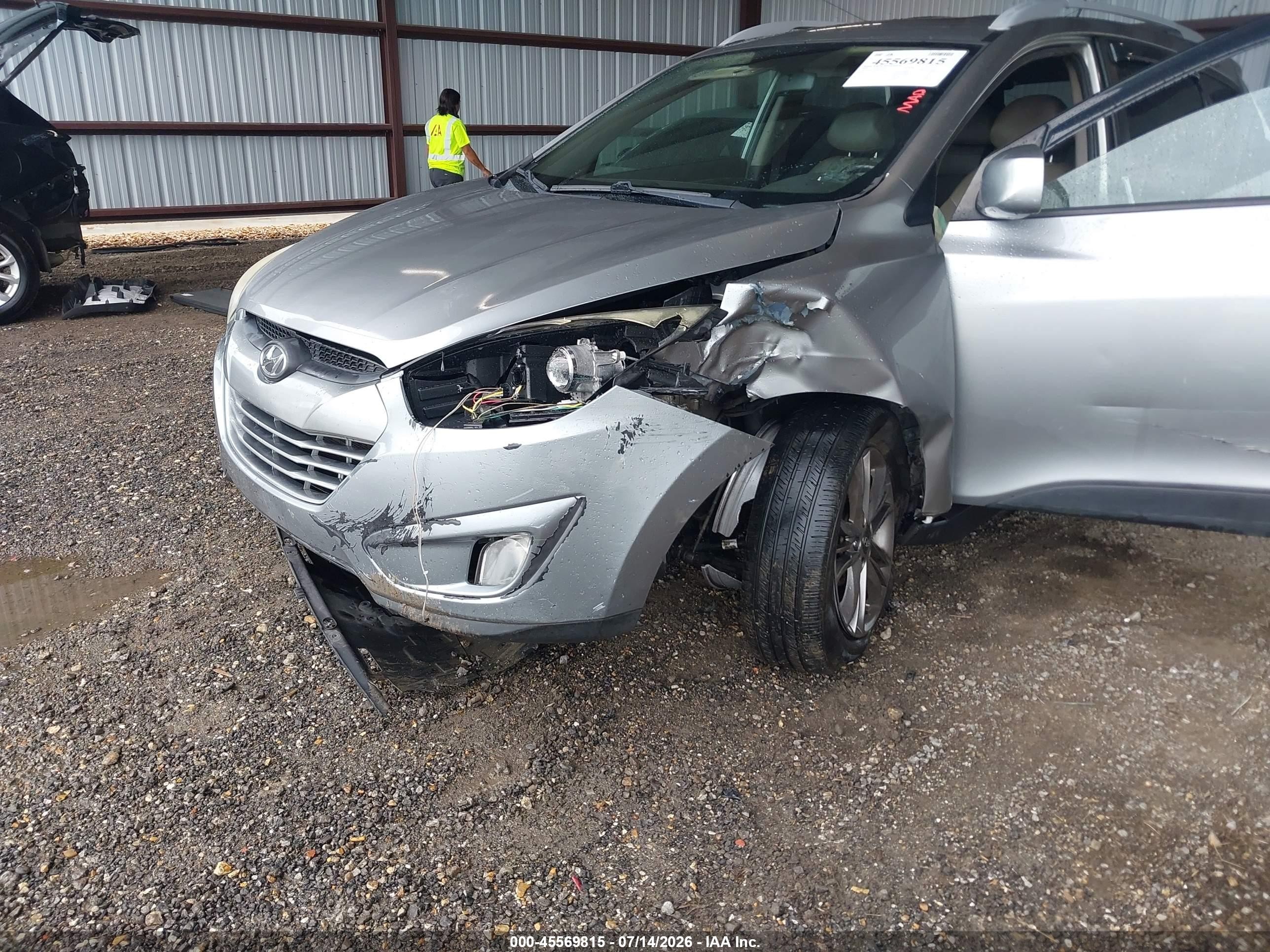 2014 Hyundai Tucson Se Silver vin: KM8JUCAG8EU944646