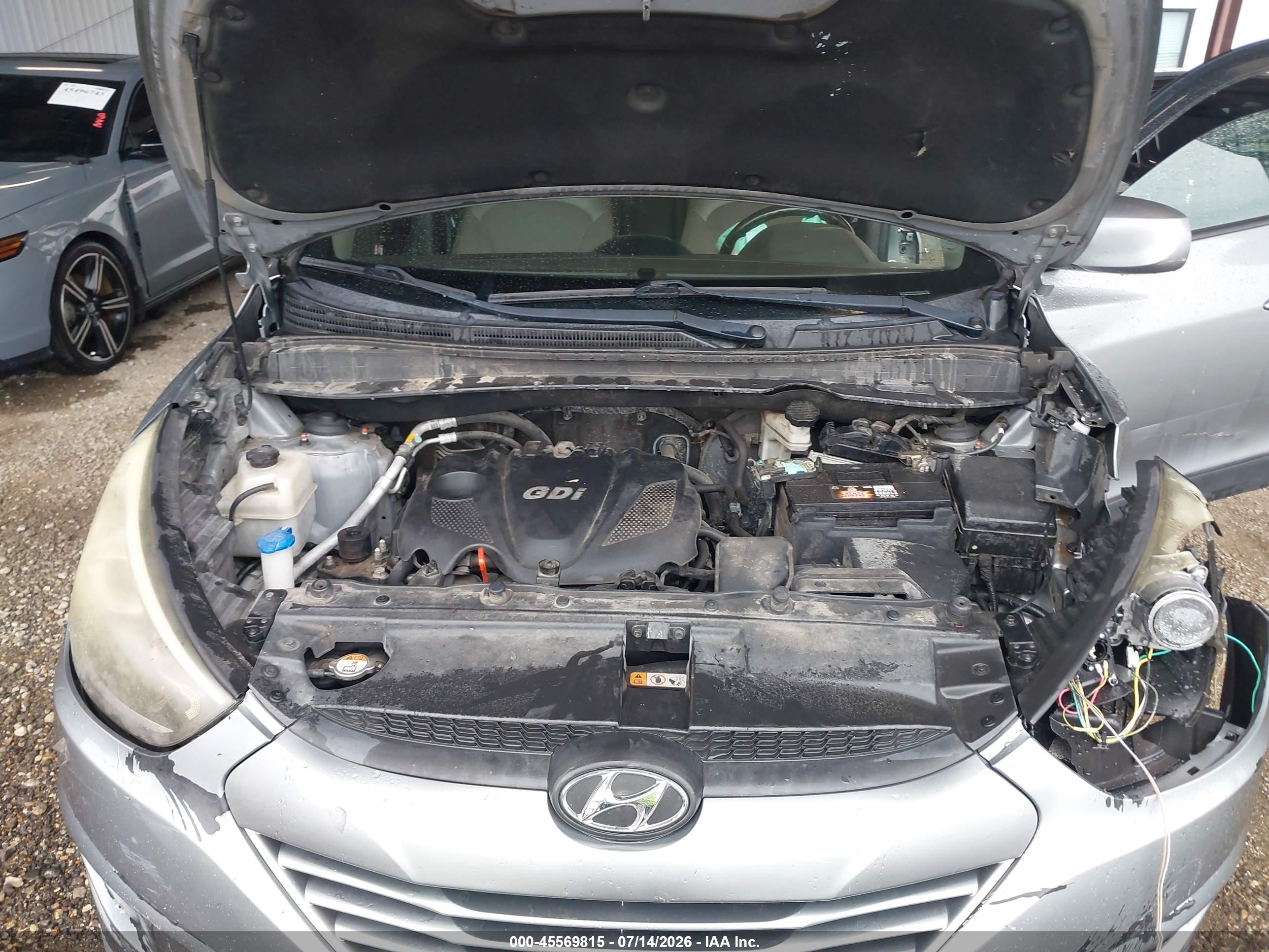 2014 Hyundai Tucson Se Silver vin: KM8JUCAG8EU944646