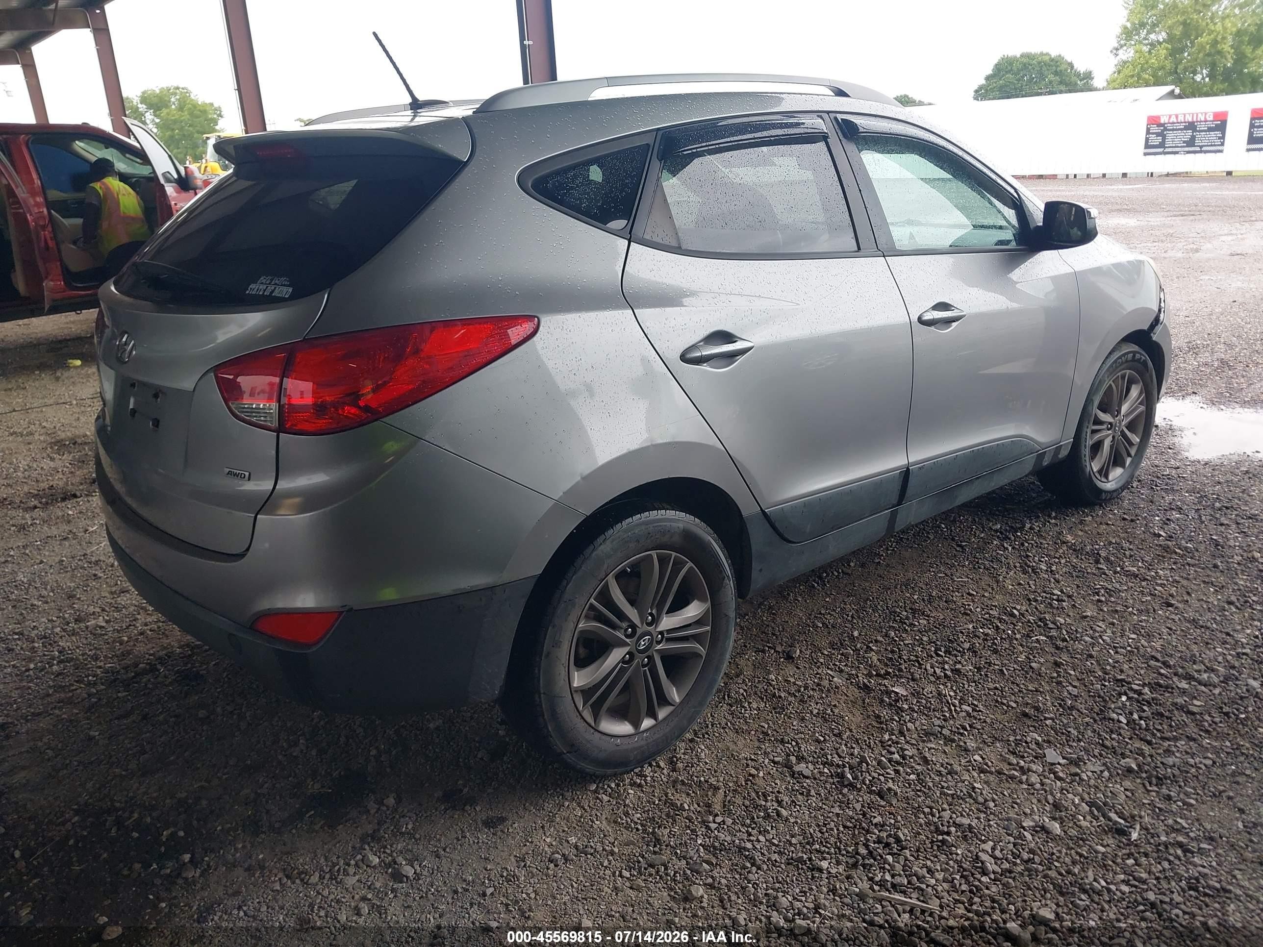 2014 Hyundai Tucson Se Silver vin: KM8JUCAG8EU944646
