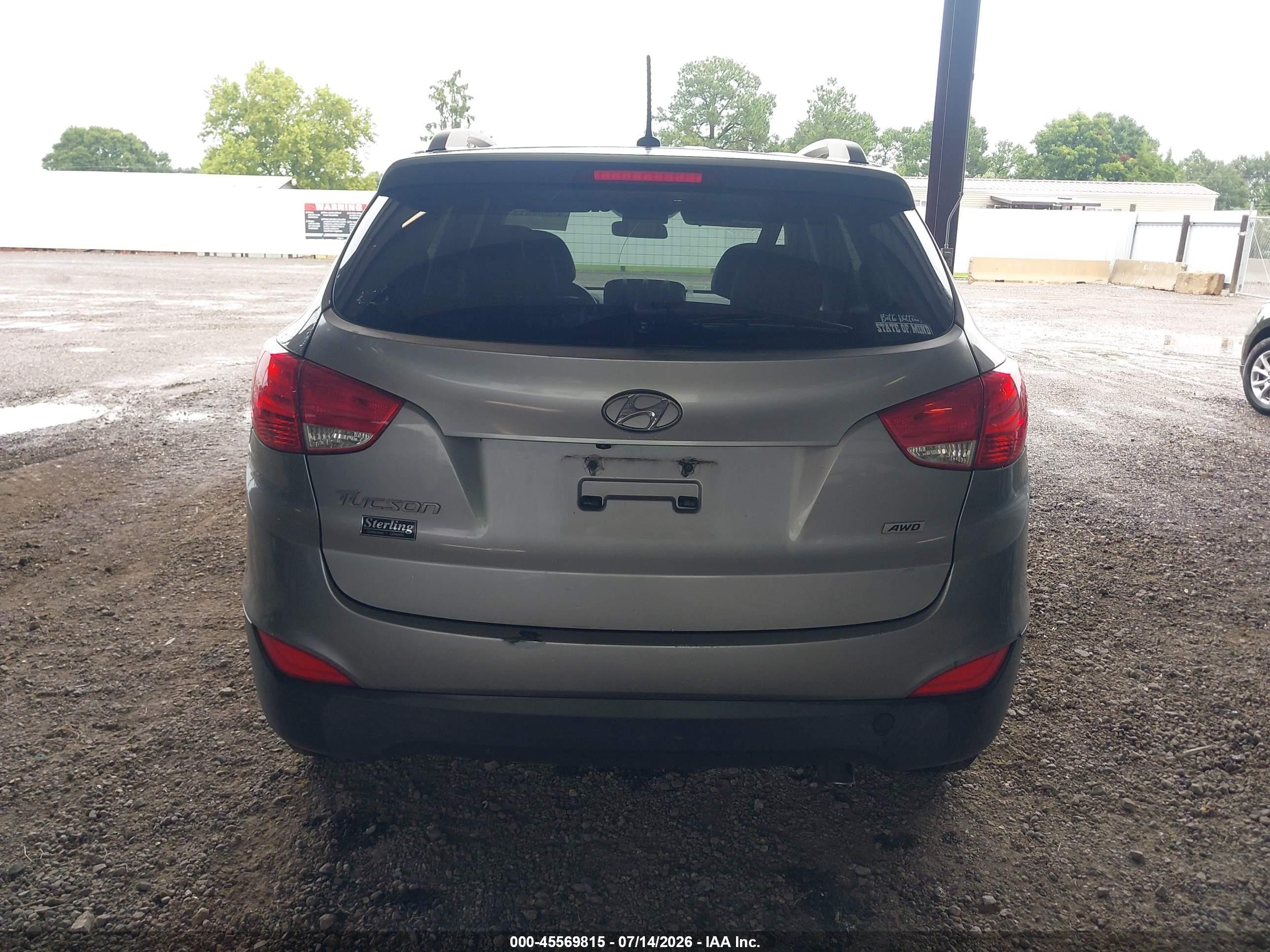 2014 Hyundai Tucson Se Silver vin: KM8JUCAG8EU944646