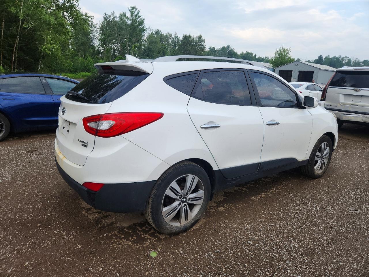 2015 Hyundai Tucson Se White vin: KM8JUCAG8FU055458