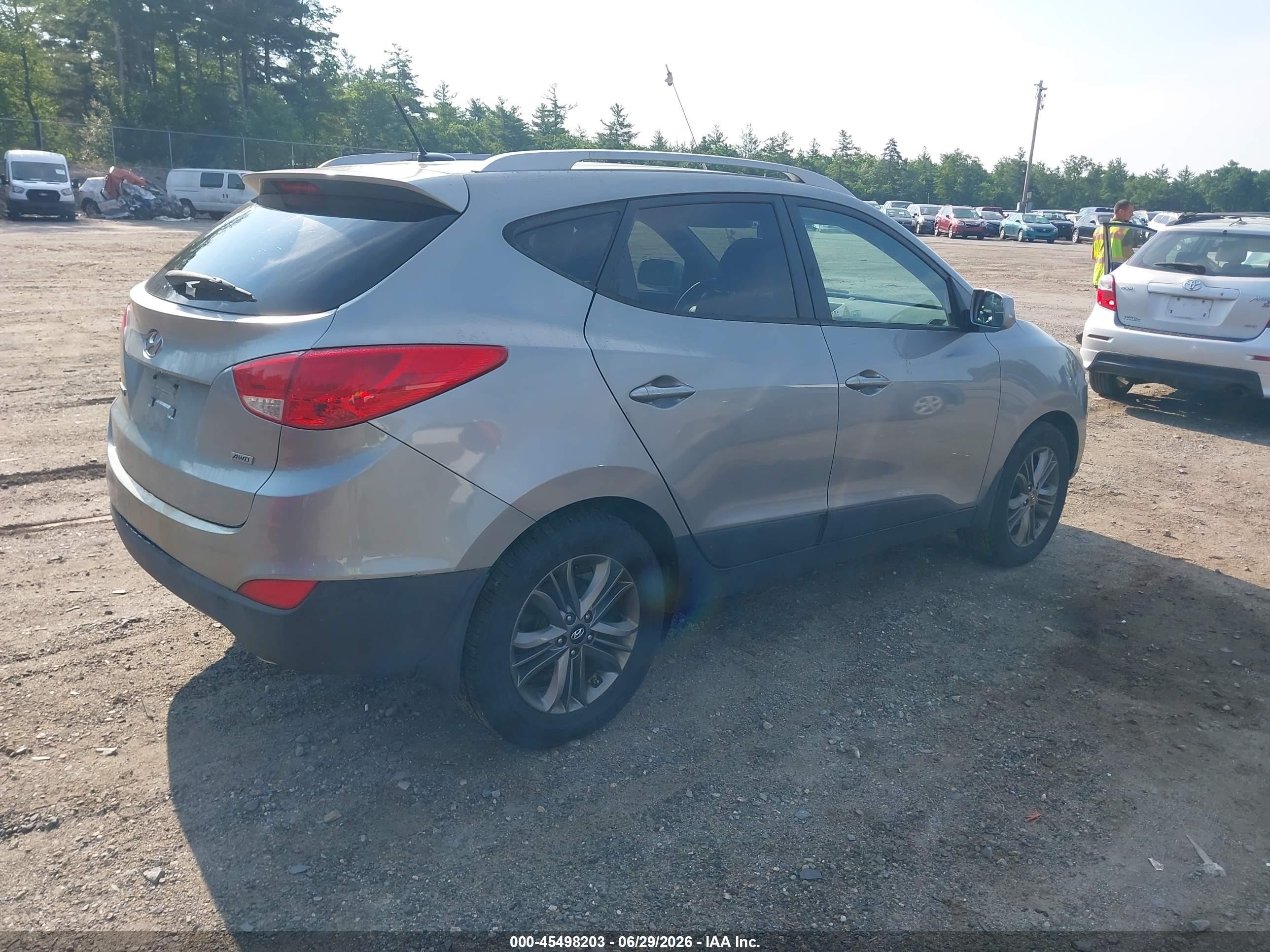 2015 Hyundai Tucson Se Silver vin: KM8JUCAG8FU090971
