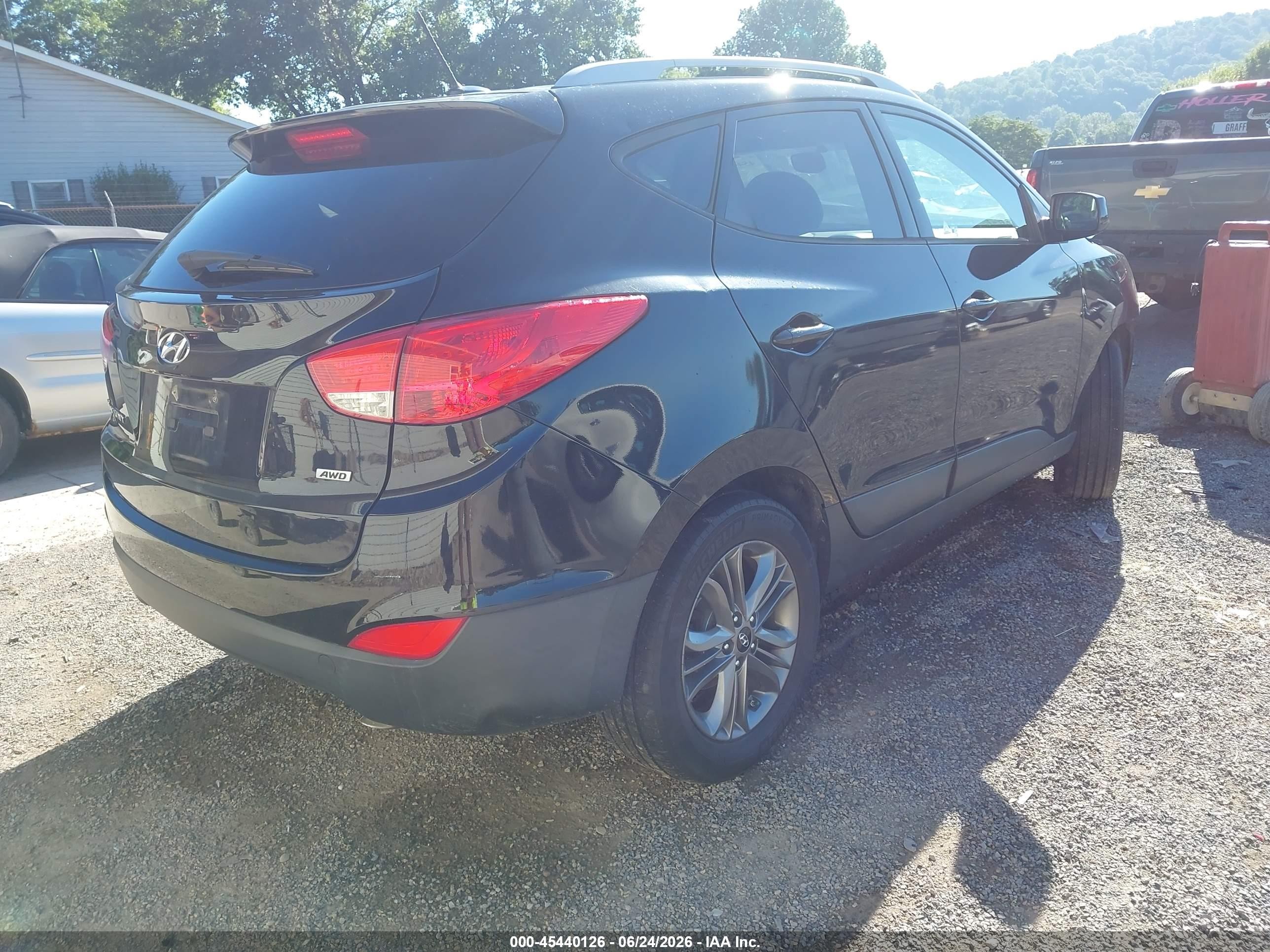 2015 Hyundai Tucson Se Black vin: KM8JUCAG8FU961609