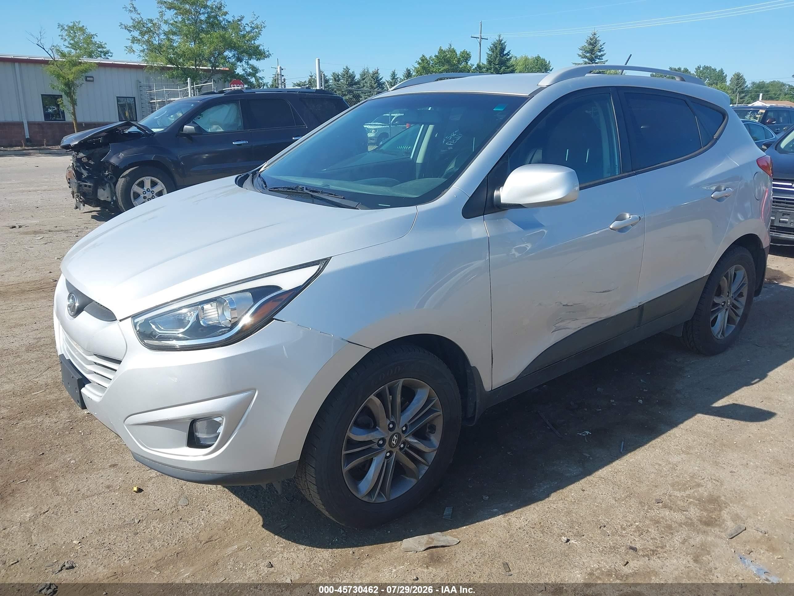 2014 Hyundai Tucson Se Silver vin: KM8JUCAG9EU790903